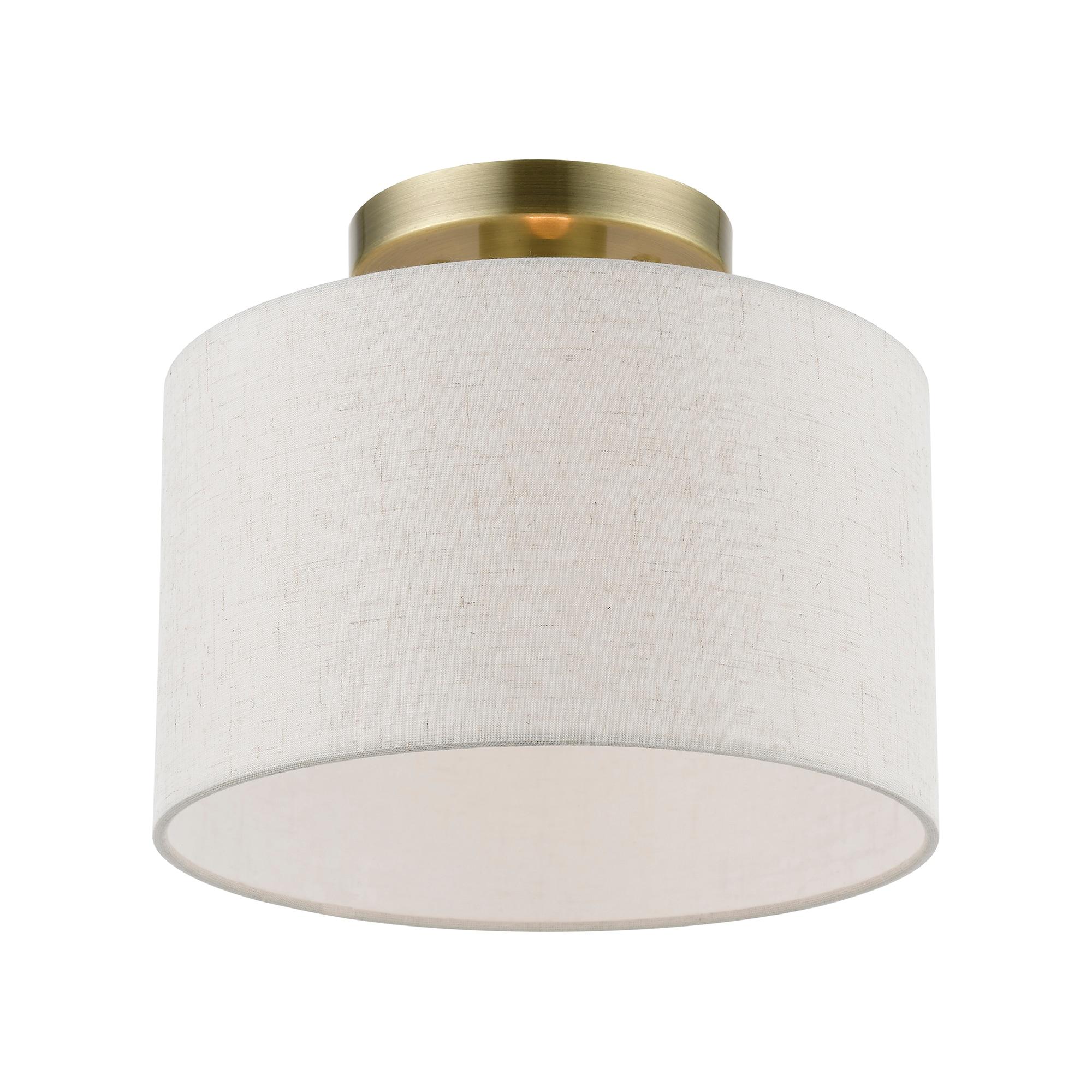 Livex Lighting Blossom 1 - Light Semi-Flush Mount in  Antique Brass