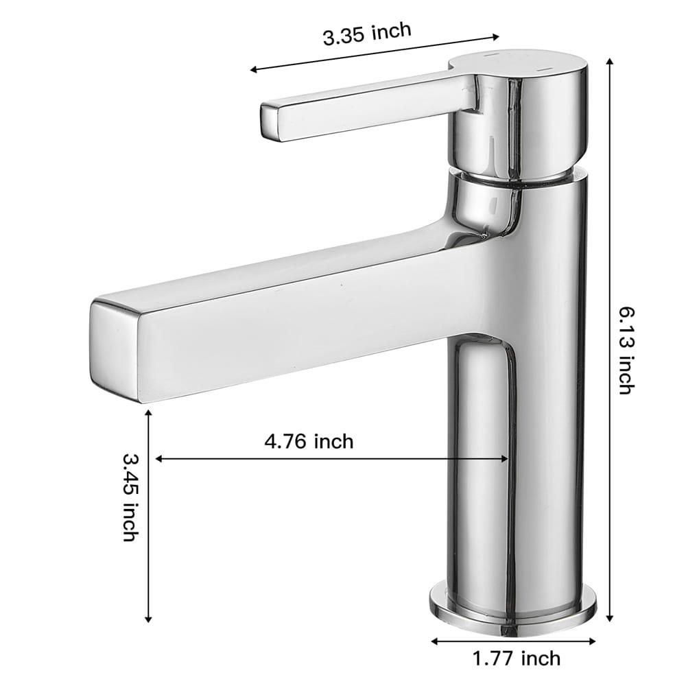 BWE Single Handle Single Hole Modern Bathroom Faucet Bathroom Drip-Free Vanity Sink Faucet