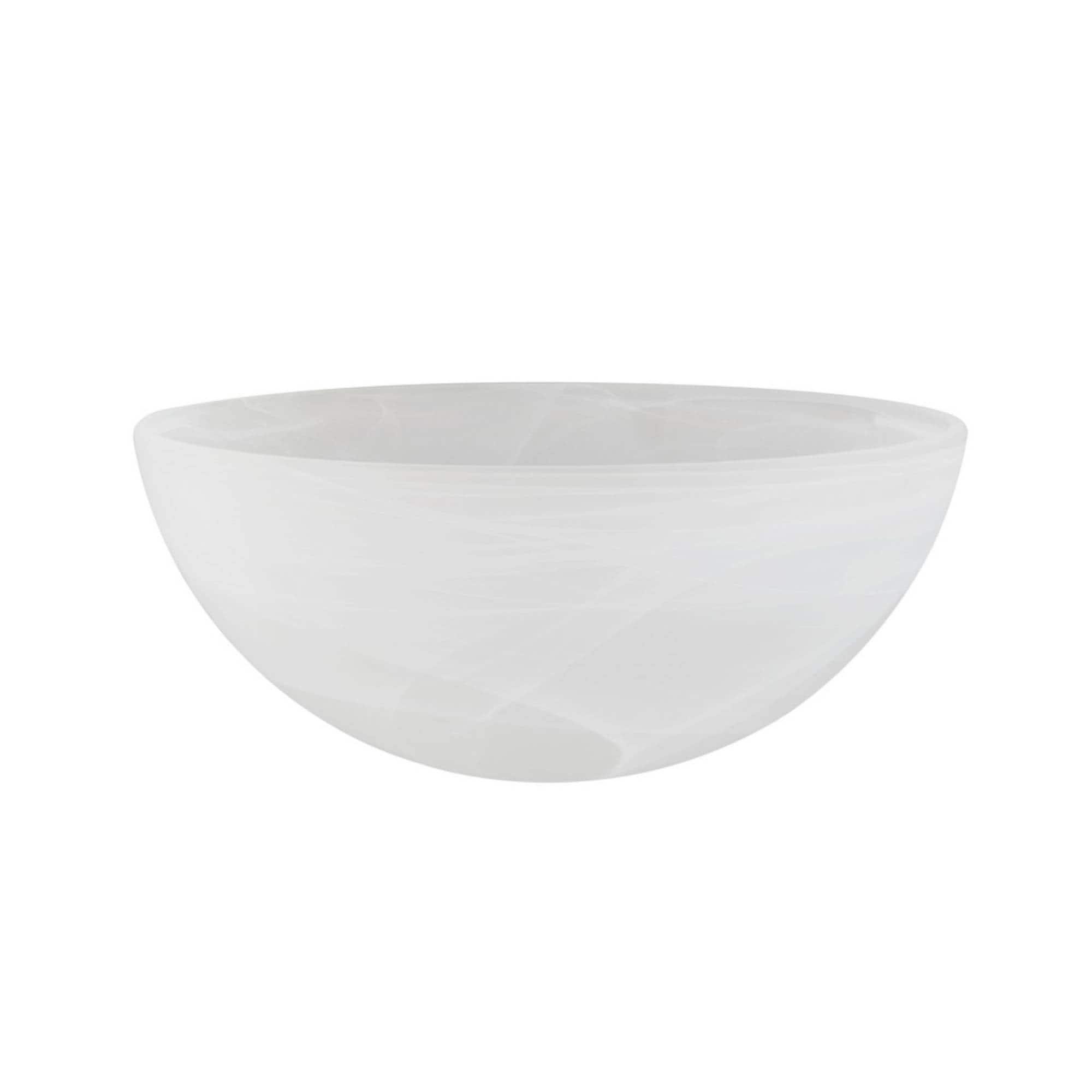 Aspen Creative 23516-21,Albaster Glass Shade for Medium Base Socket Torchiere Lamp, Swag Lamp and Pendant,13" Diameter x 5-3/4" High.