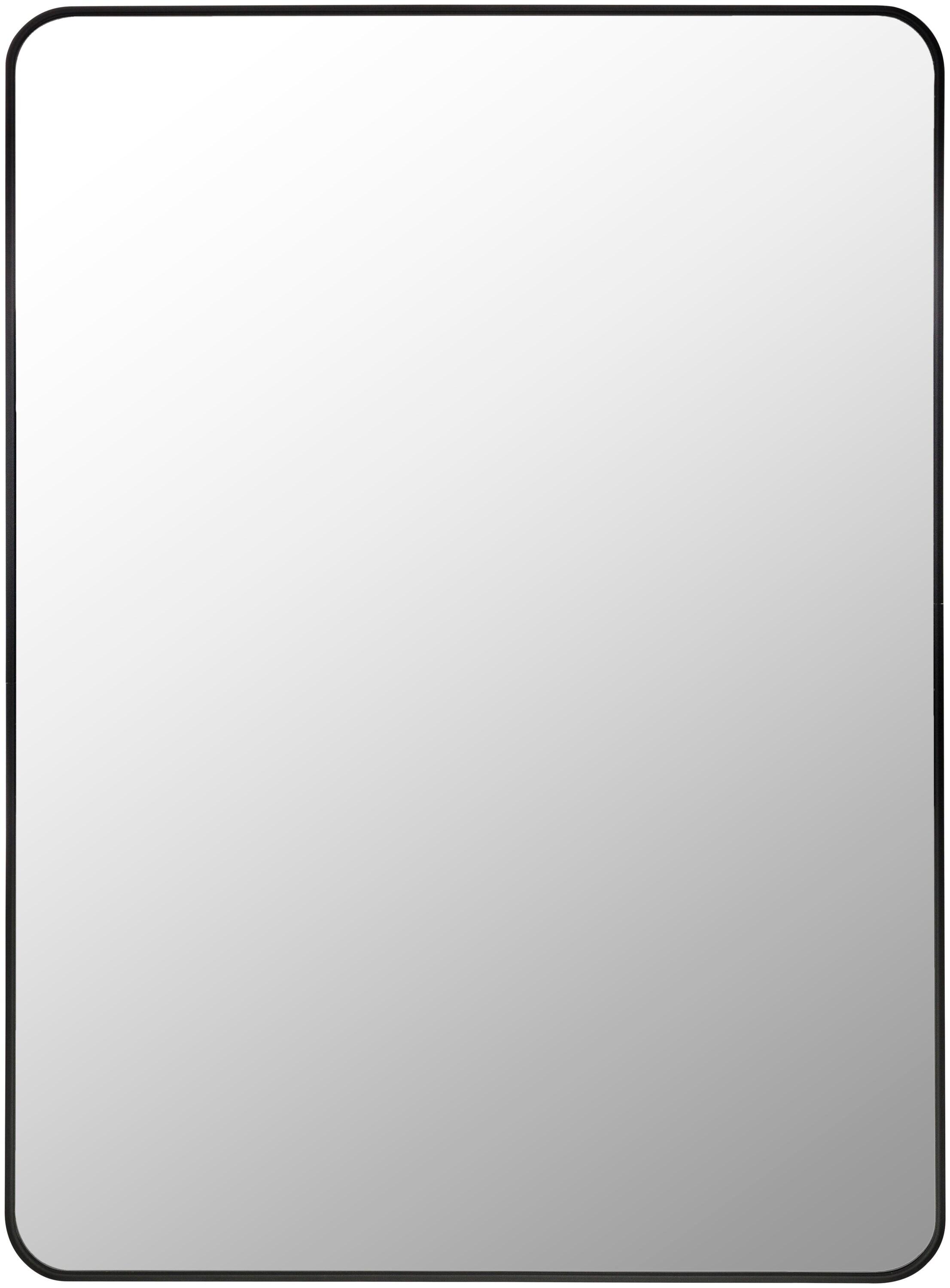 Elegant Rectangular Silver & Gold Brushed Metal Mirror 41"x30"