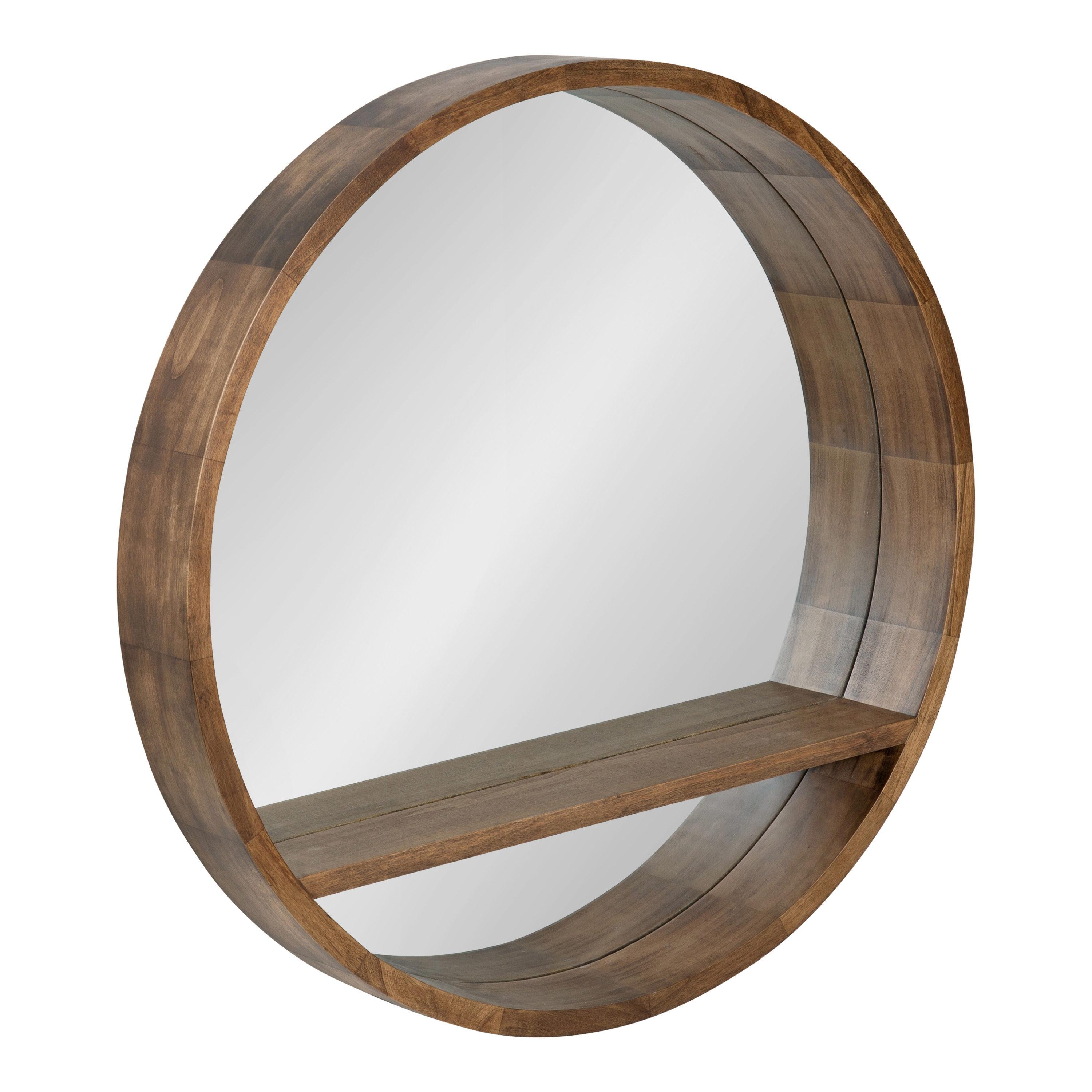 Shane Flat Wall Mirror with Shelves