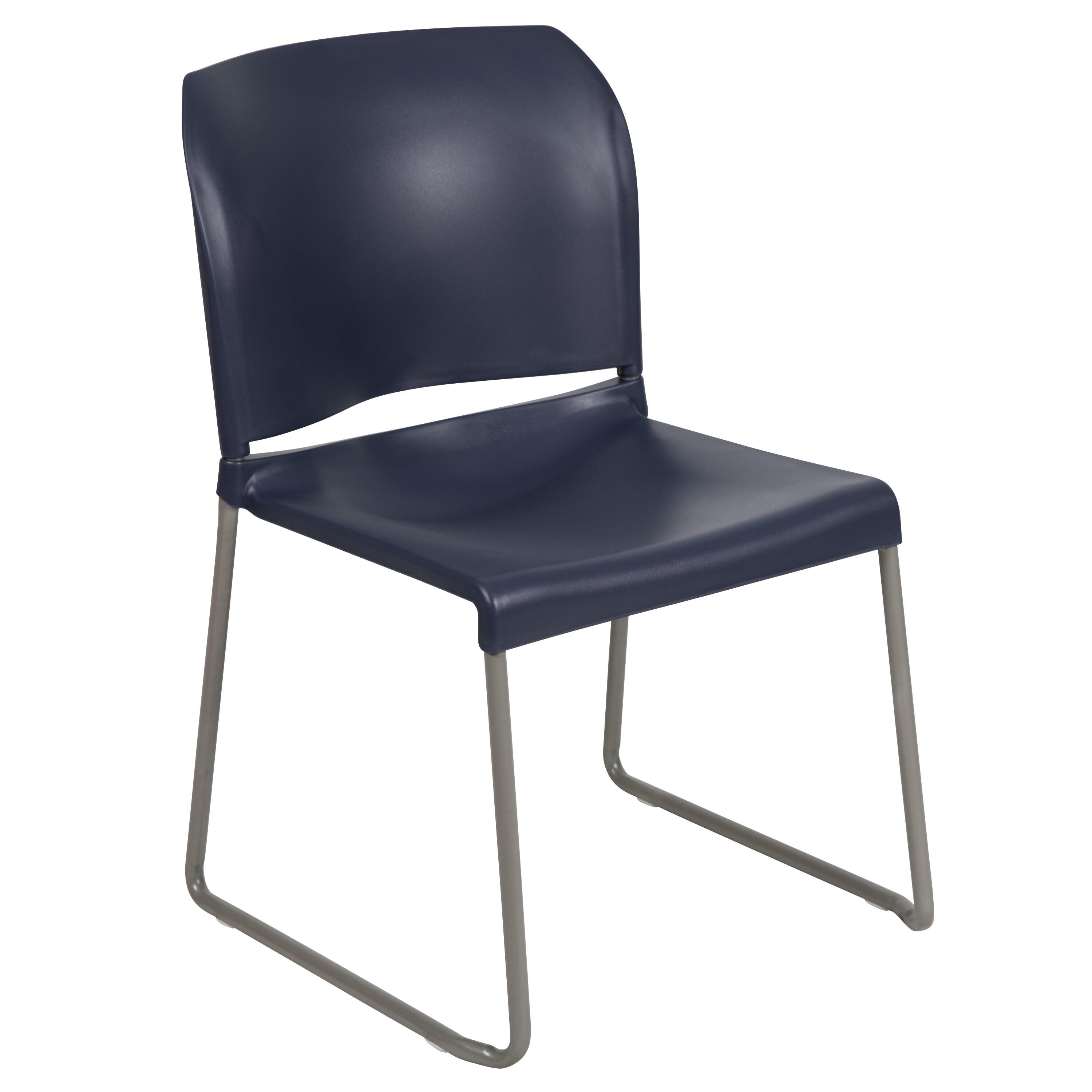 Flash Furniture Brielle Contoured Sled Base Stackable Waiting Room Chairs (Set of 5)