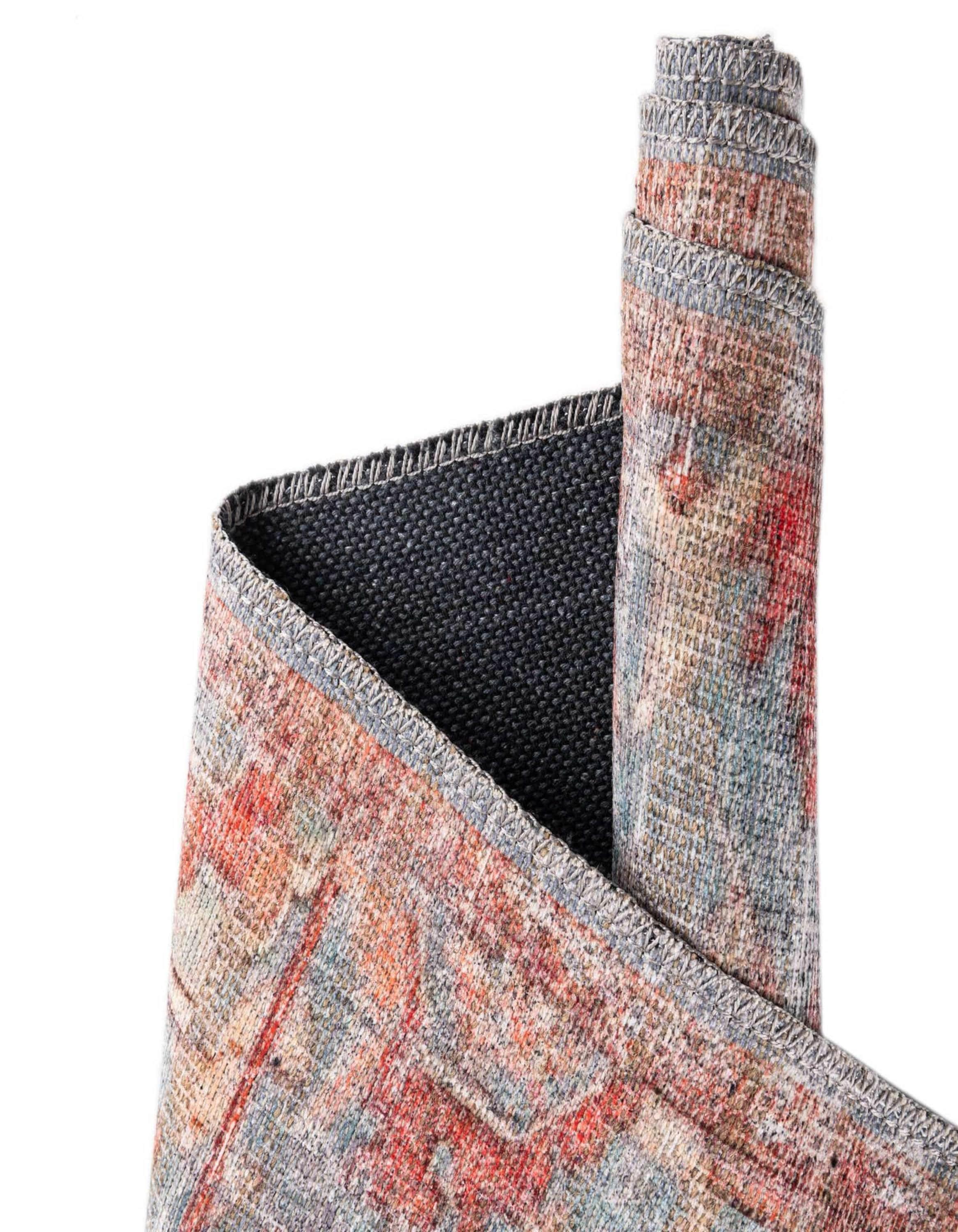 Unique Loom 2' 7 x 12' 0 Nostalgia Olivia Machine Washable Antique Blue Area Rug