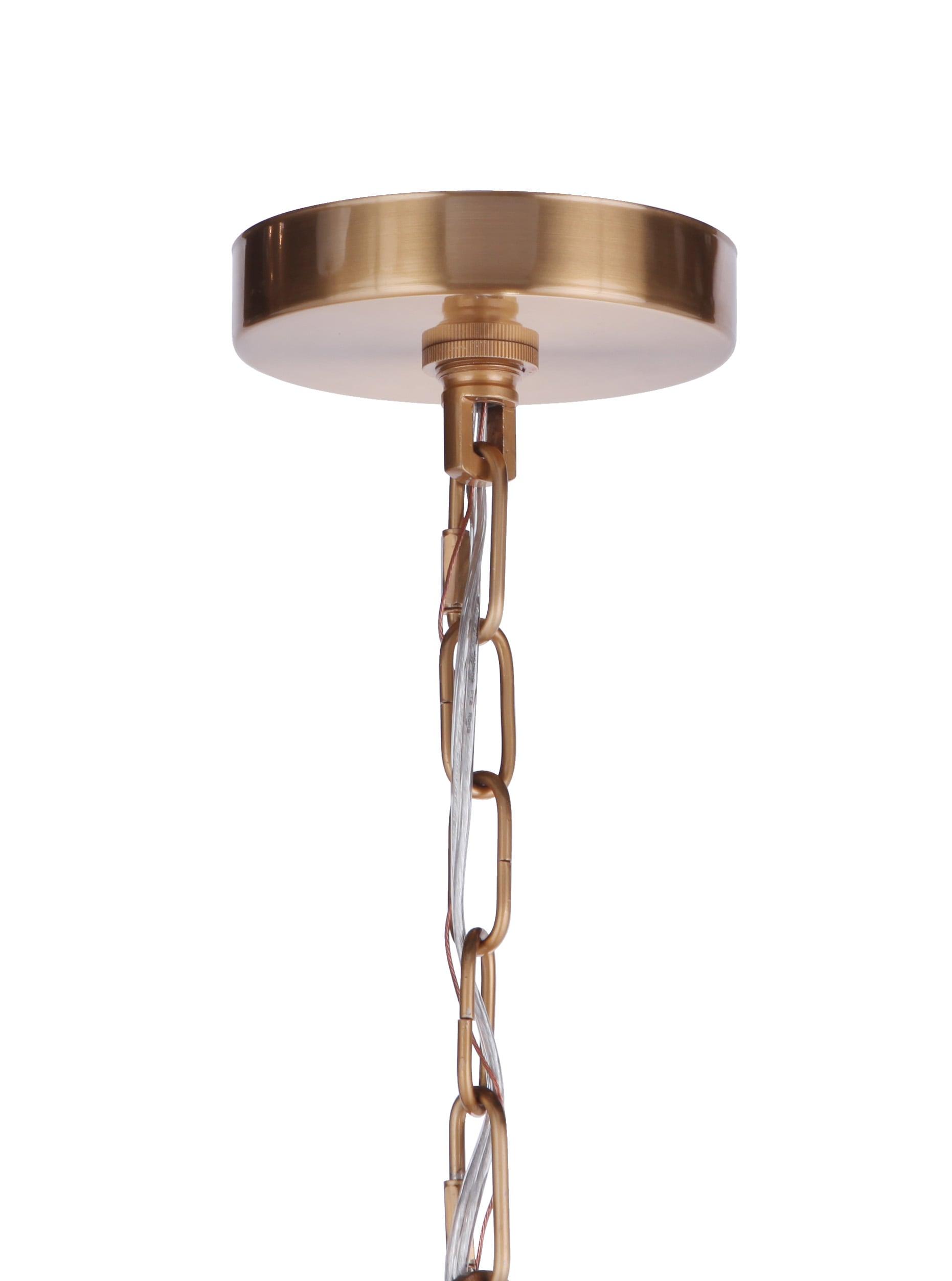 Larrson Satin Brass 8-Light Modern Minimalist Chandelier