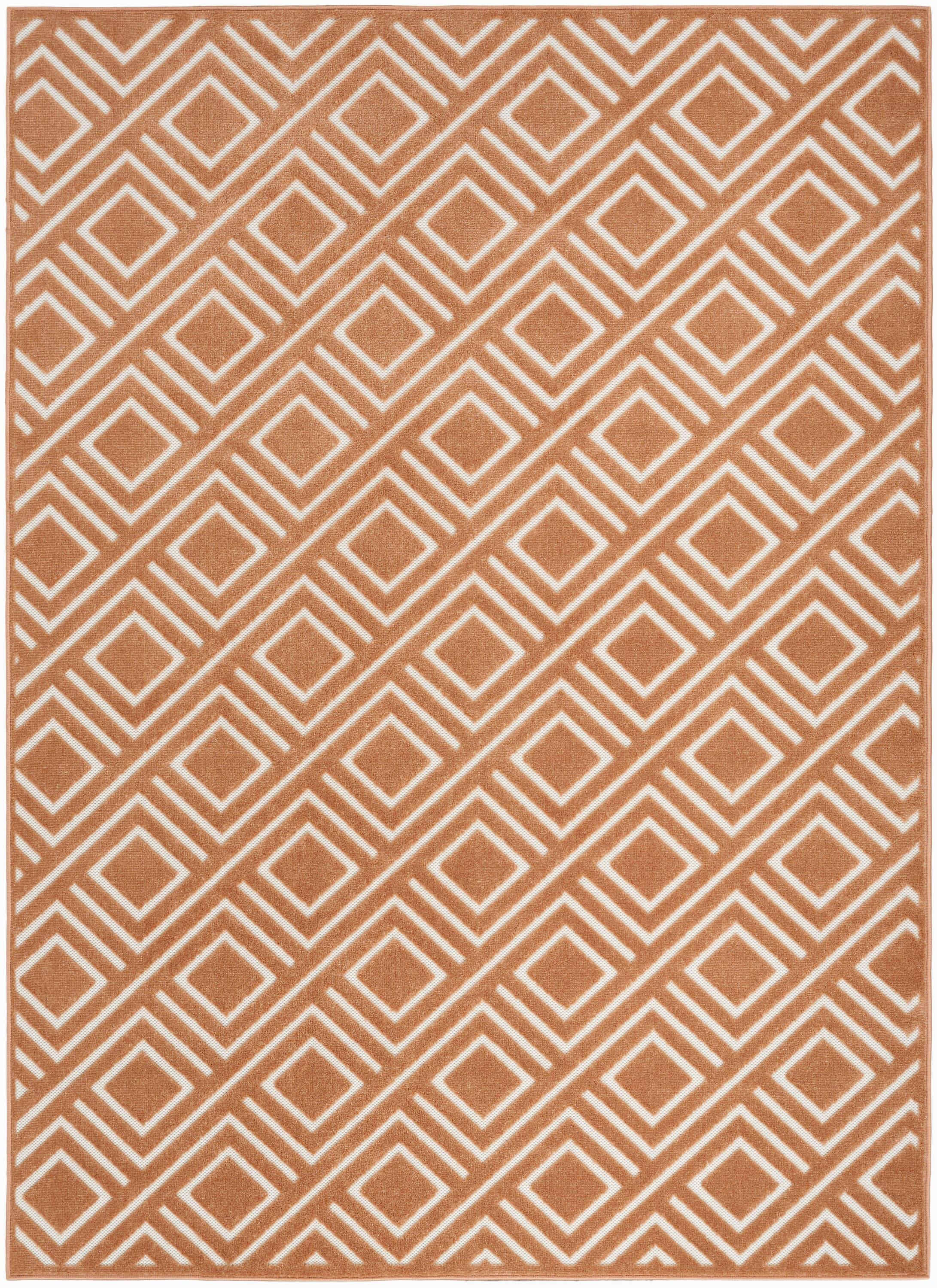 Nourison Casual 6'7" x 9'2" Copper Modern Indoor Rug