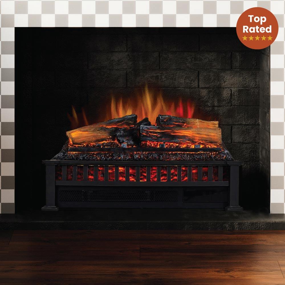 Country Living Country Living Infrared Electric Log Set Heater - Faux Logs Insert with Flickering Flames