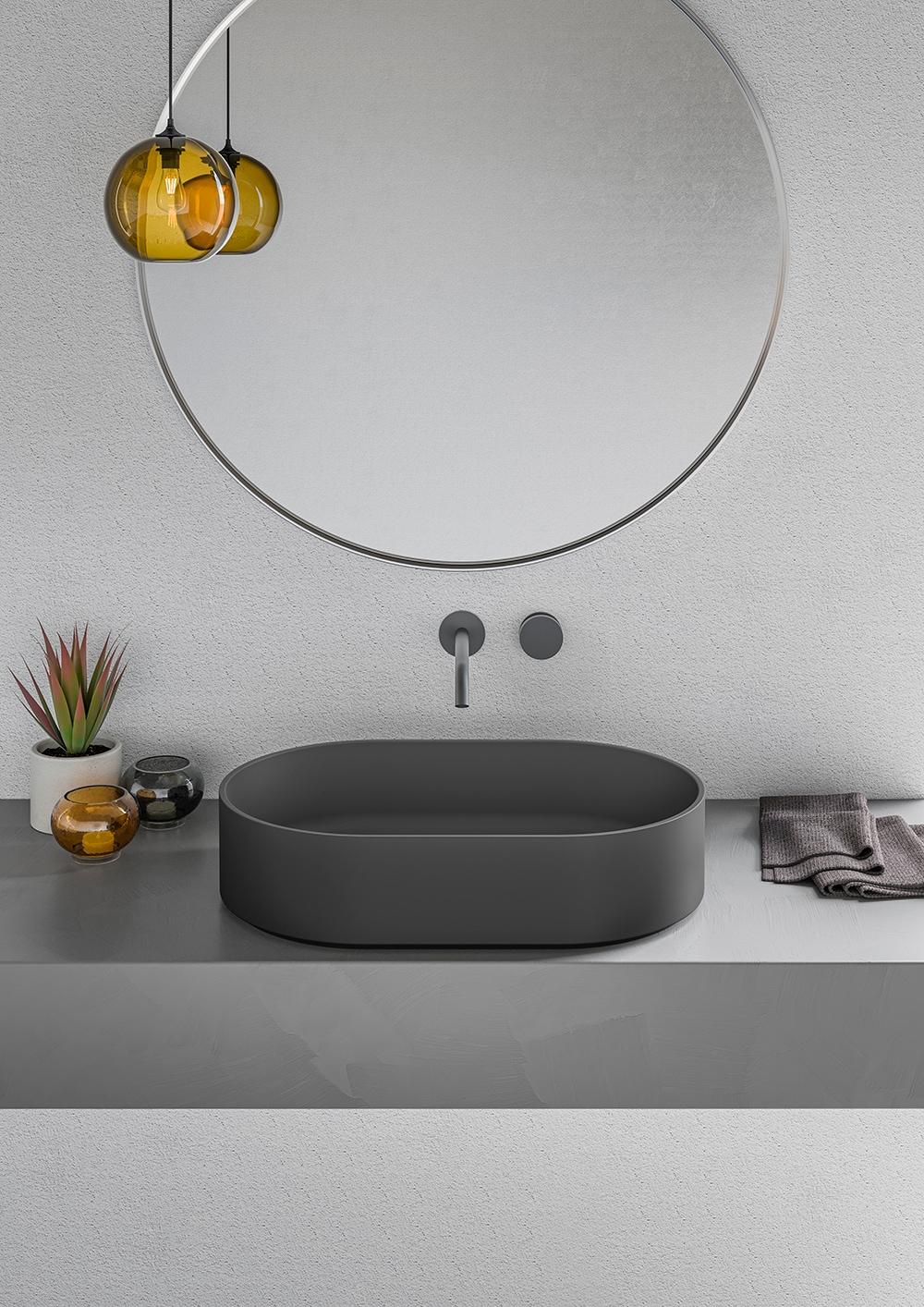 Ruvati 23-inch epiStone Solid Surface Modern Bathroom Vessel Sink