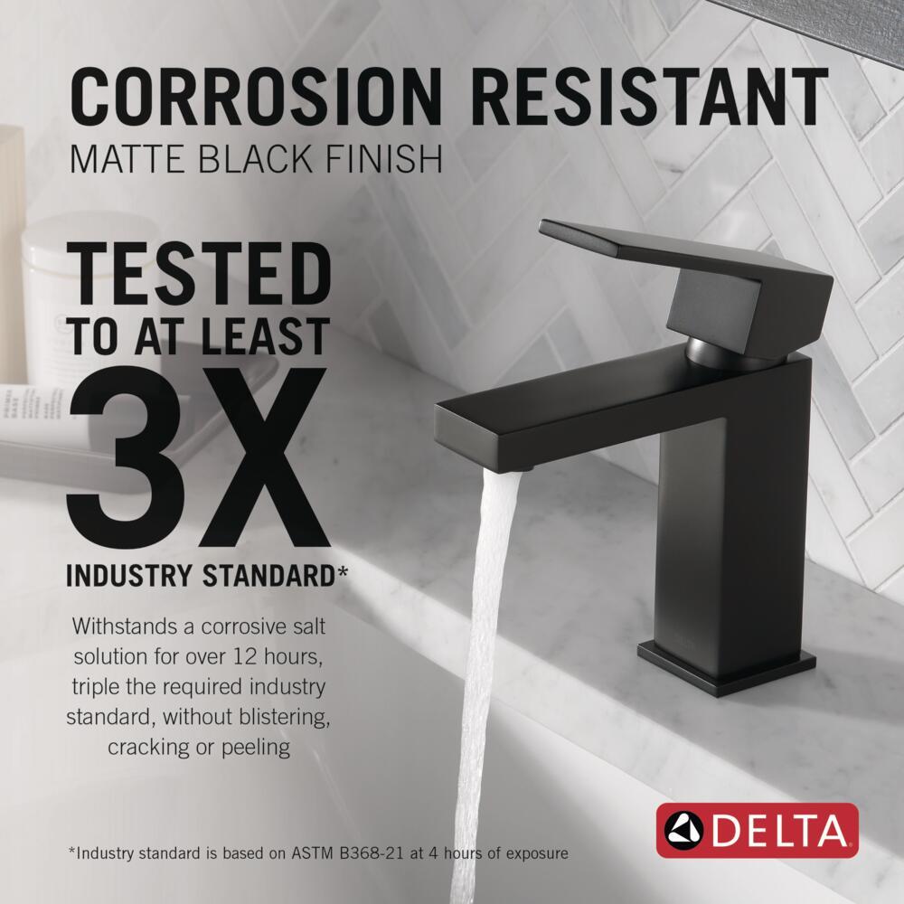 Delta 567Lf-GPM-Pp Modern 1.0 GPM Single Hole Bathroom Faucet - Black