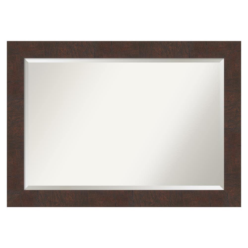 Wildwood Brown Distressed Walnut Rectangular Wall Mirror