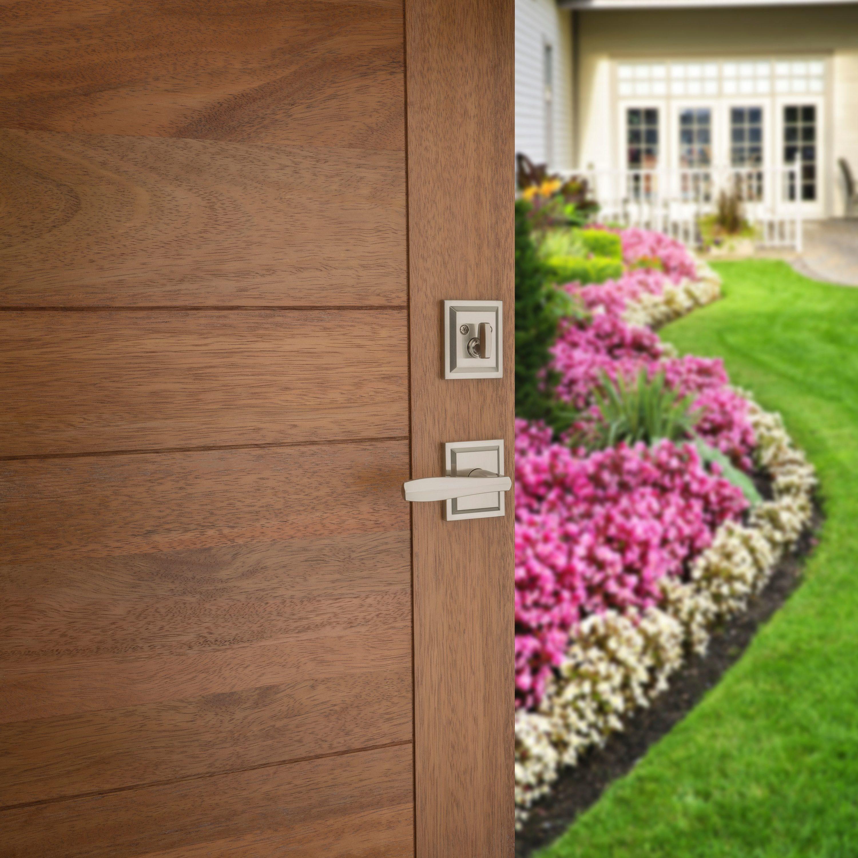 Torrey Pines Satin Nickel Single-Cylinder Deadbolt Handleset