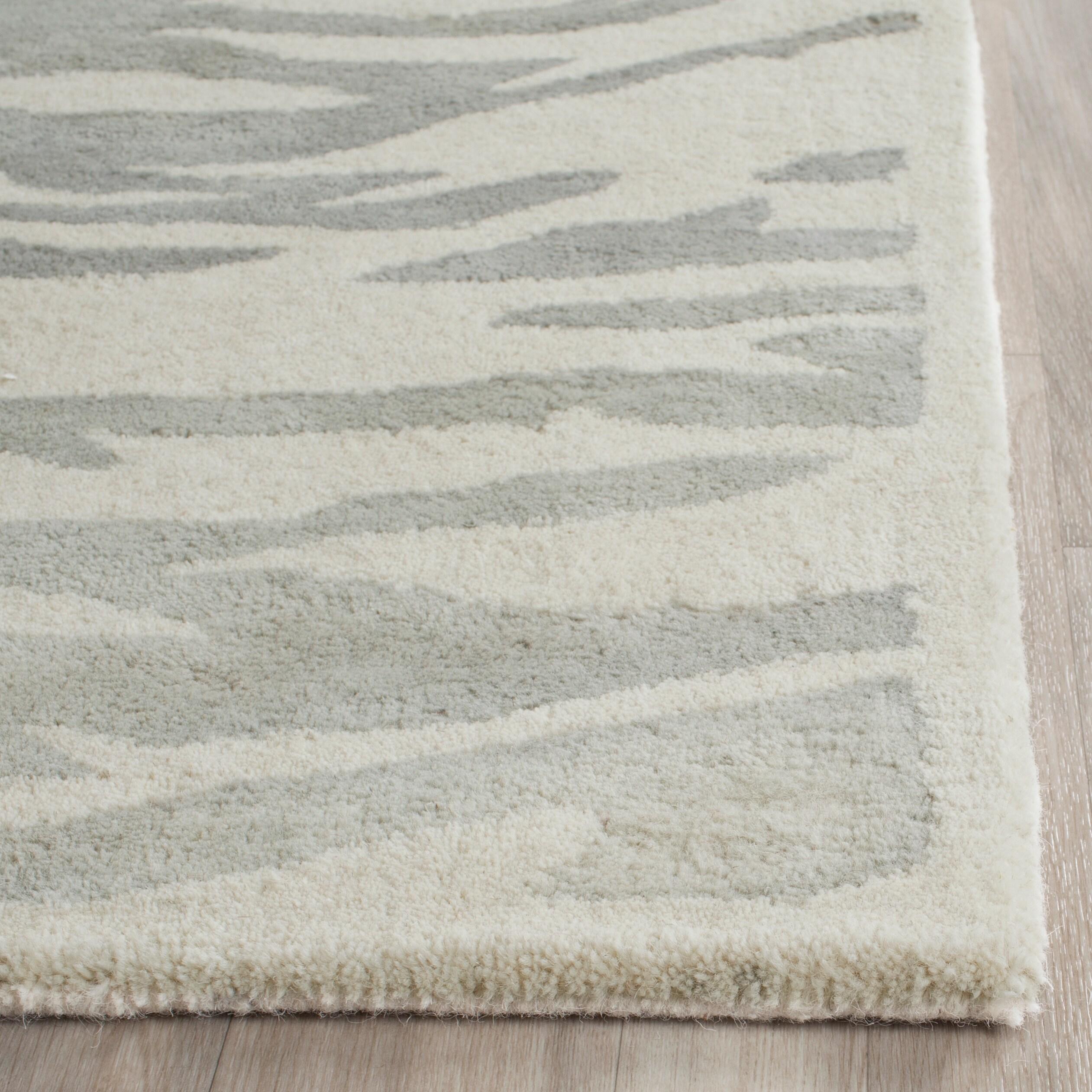 Bella BEL128 Hand Tufted Runner Rug - Ivory/Grey - 2'3"x7' - Safavieh.