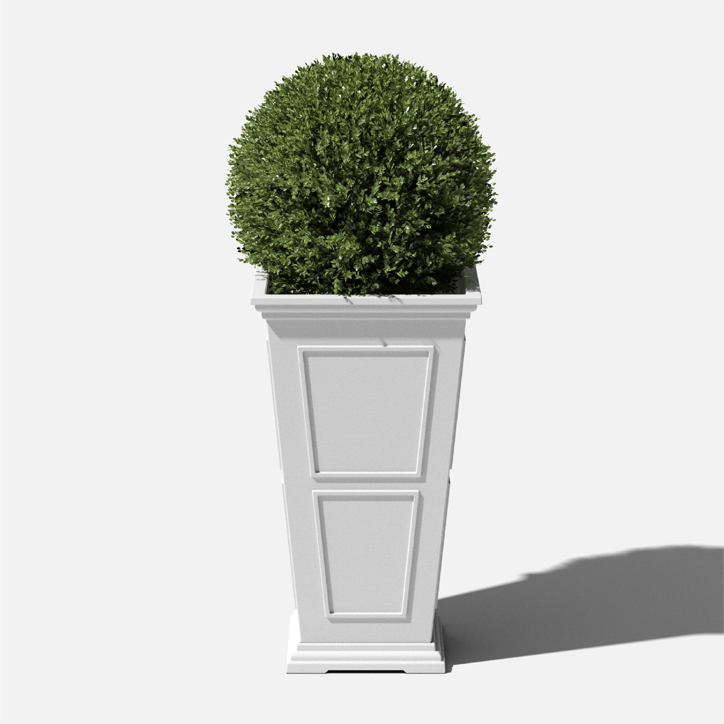 Veradek Brixton Tall 26" Plastic Planter - White