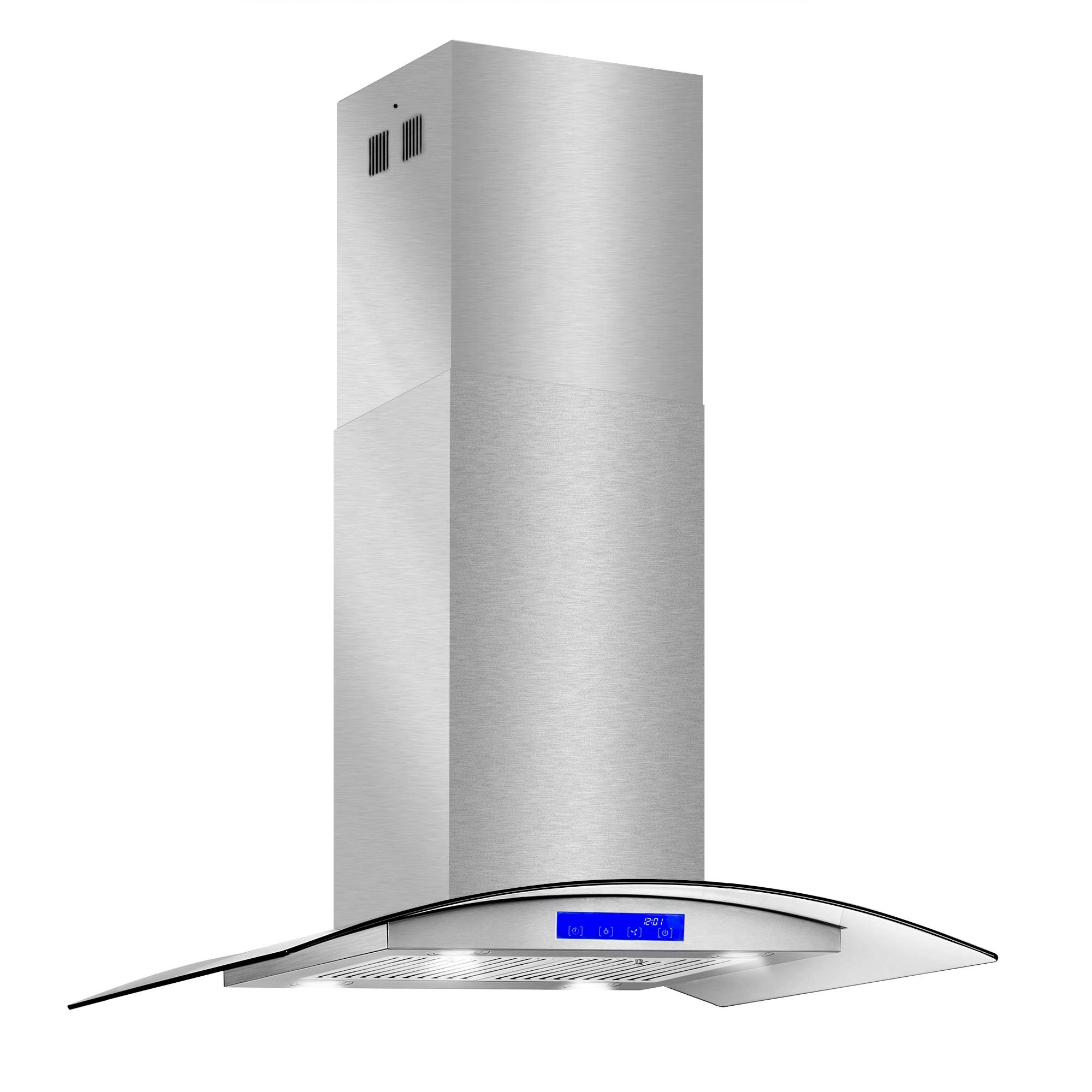 Cosmo COS-668ICS900 36 Inch Island Range Hood w/ Touch Controls, Stainless Steel