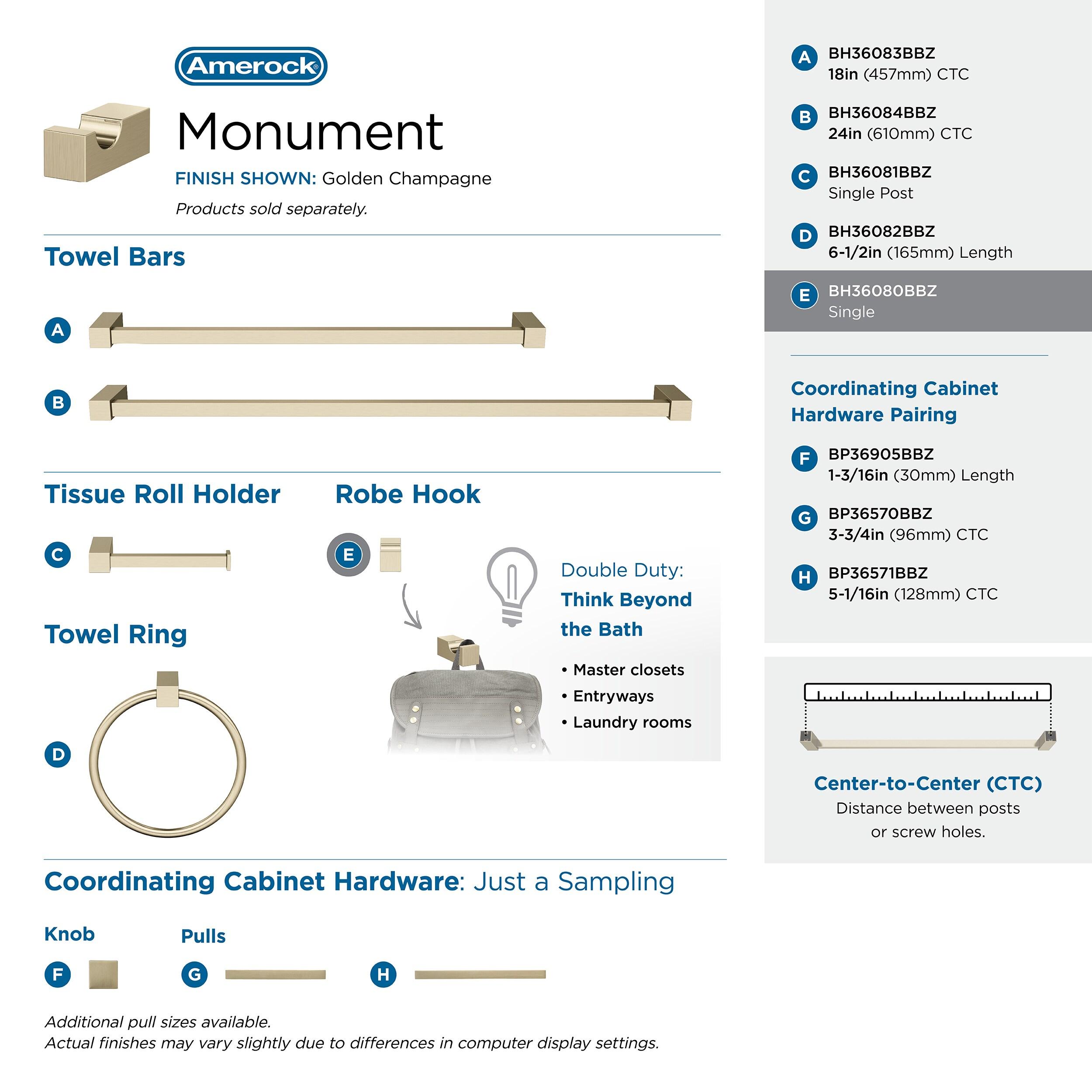 Monument Wall Mounted Robe Hook
