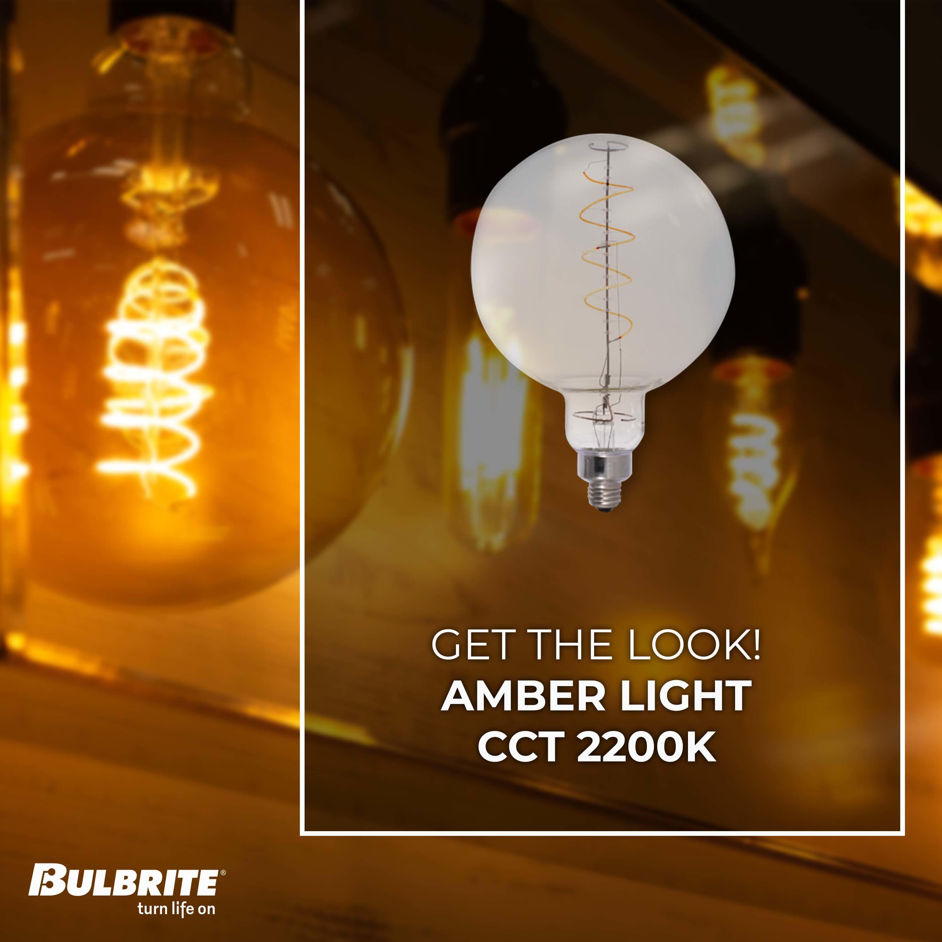 Oversized G63 Clear LED Edison Bulb, 60 Watt Equivalent, E26 Dimmable 2200K