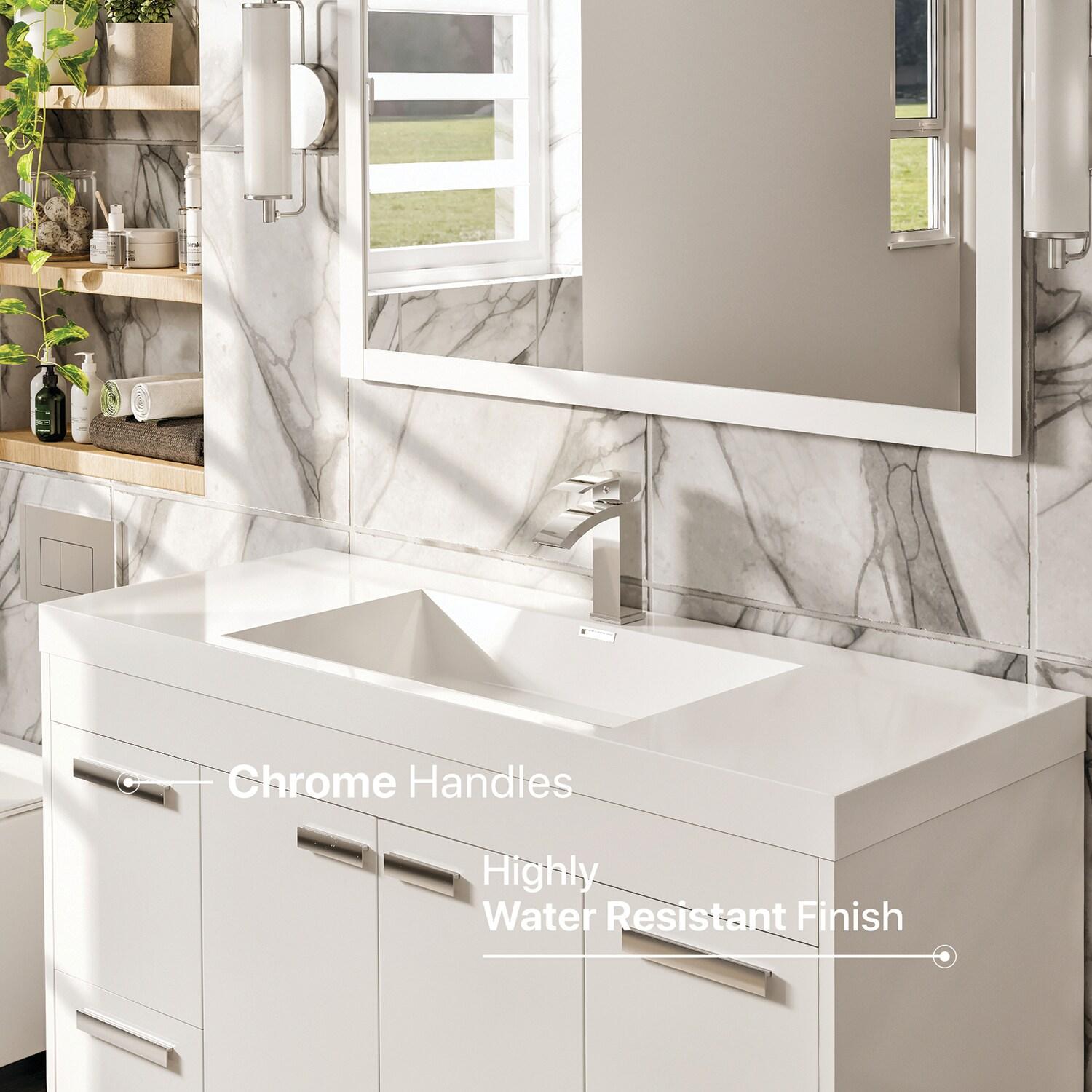 Lugano 48'' Single Bathroom Vanity with Acrylic Top