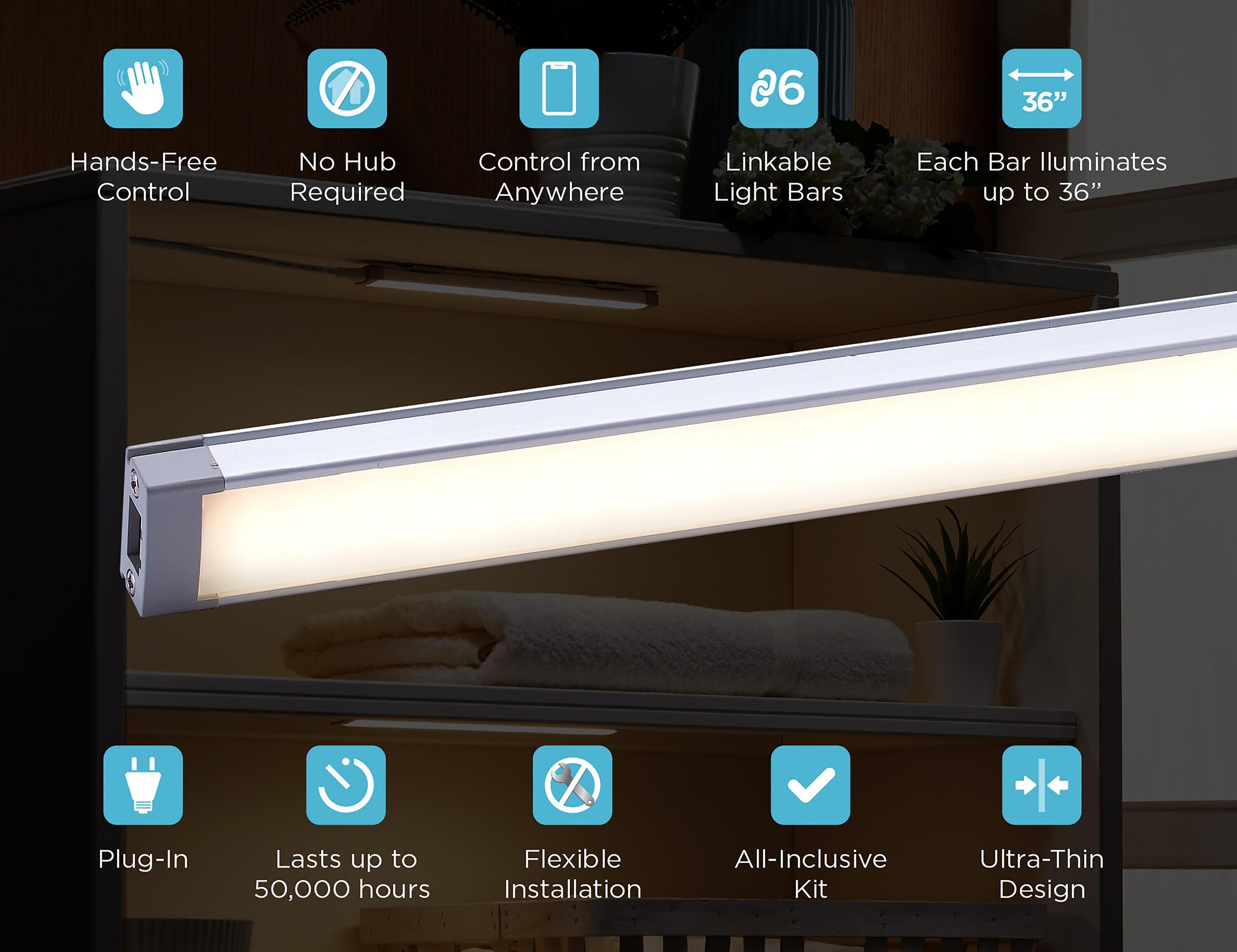 Alexa Compatible Smart LED Under Cabinet Lighting Kit with Motion Sensor