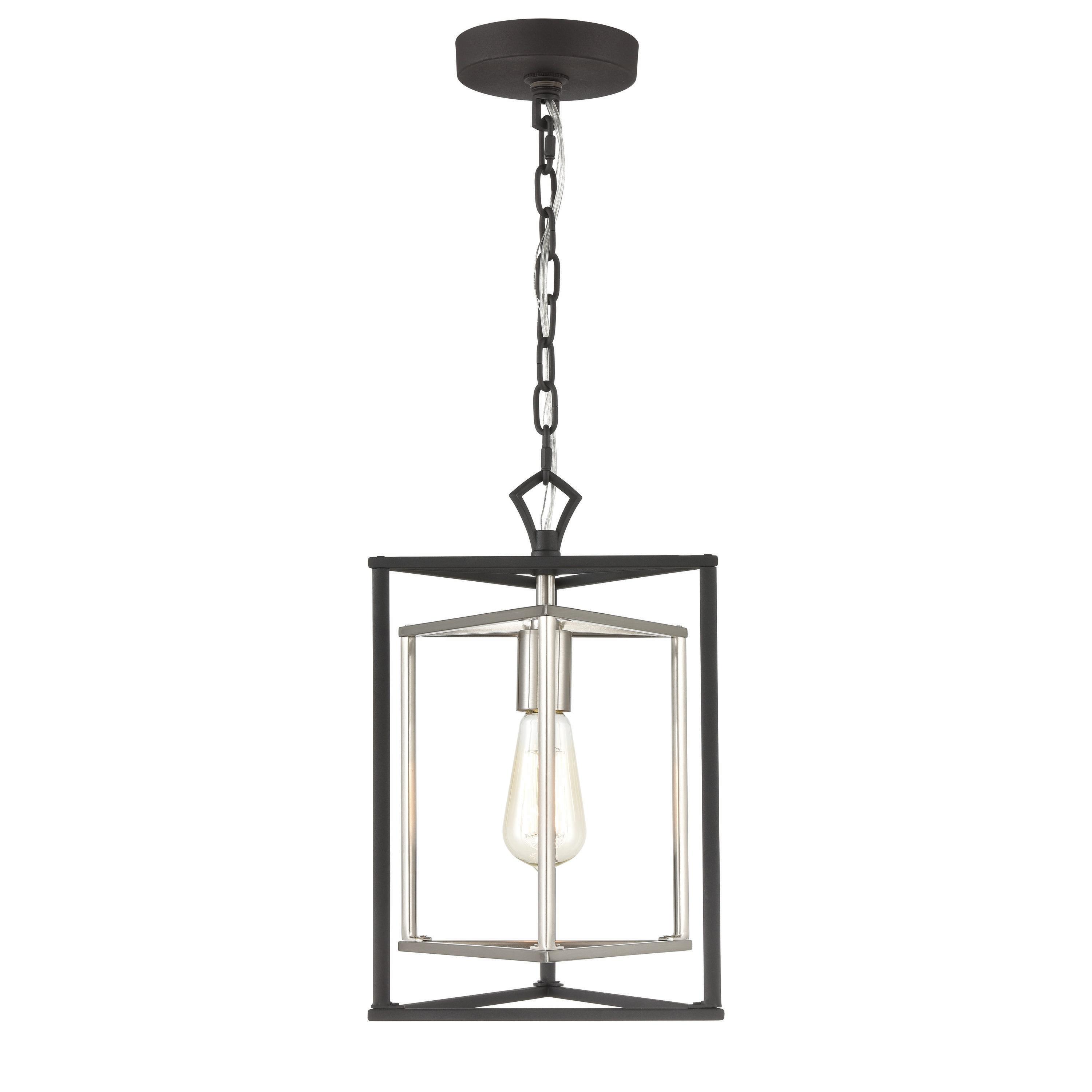 Elk Home Salinger 1 - Light Pendant in  Charcoal/Satin Nickel