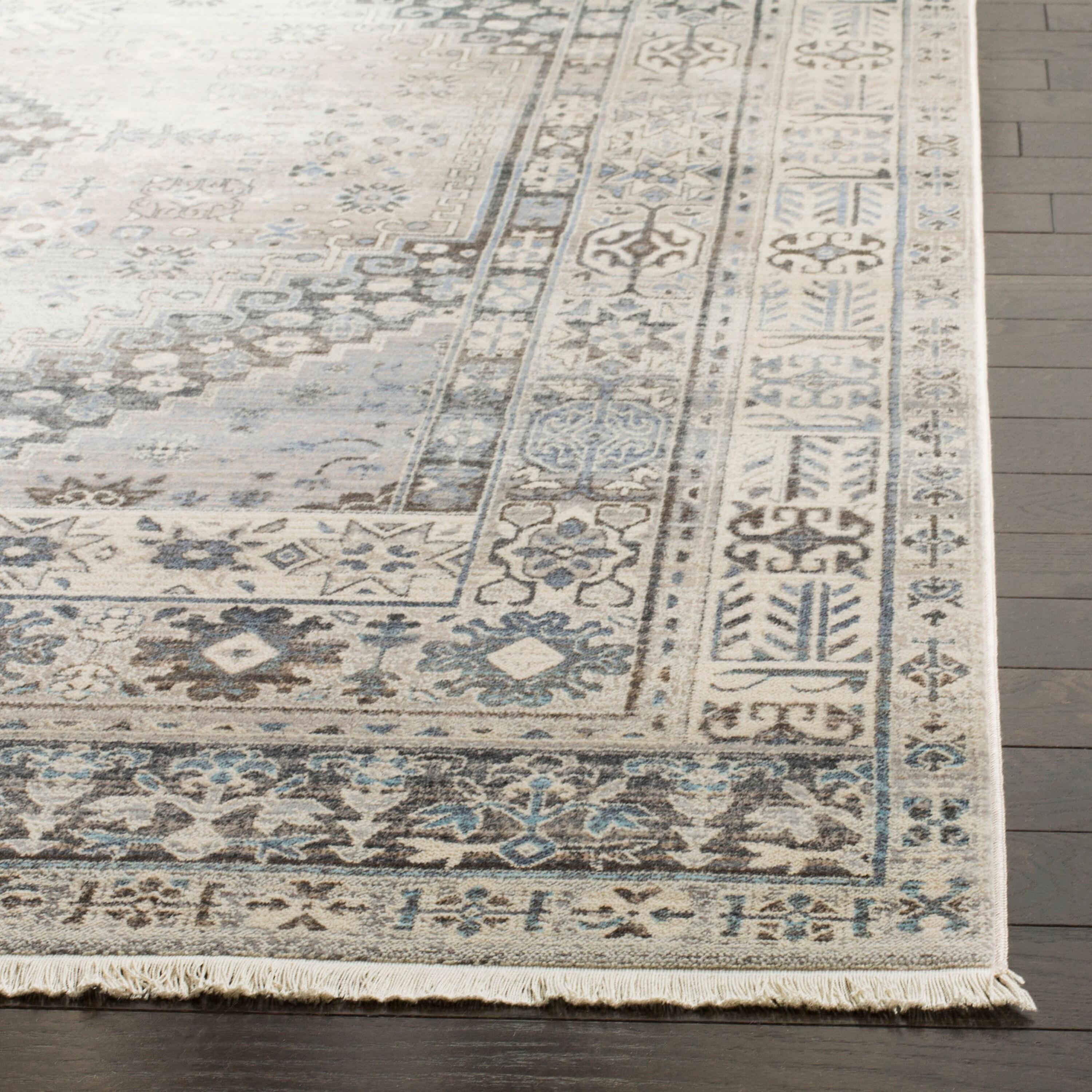 Vintage Persian VTP472 Power Loomed Indoor Area Rug - Grey/Blue - 4'x6' - Safavieh.