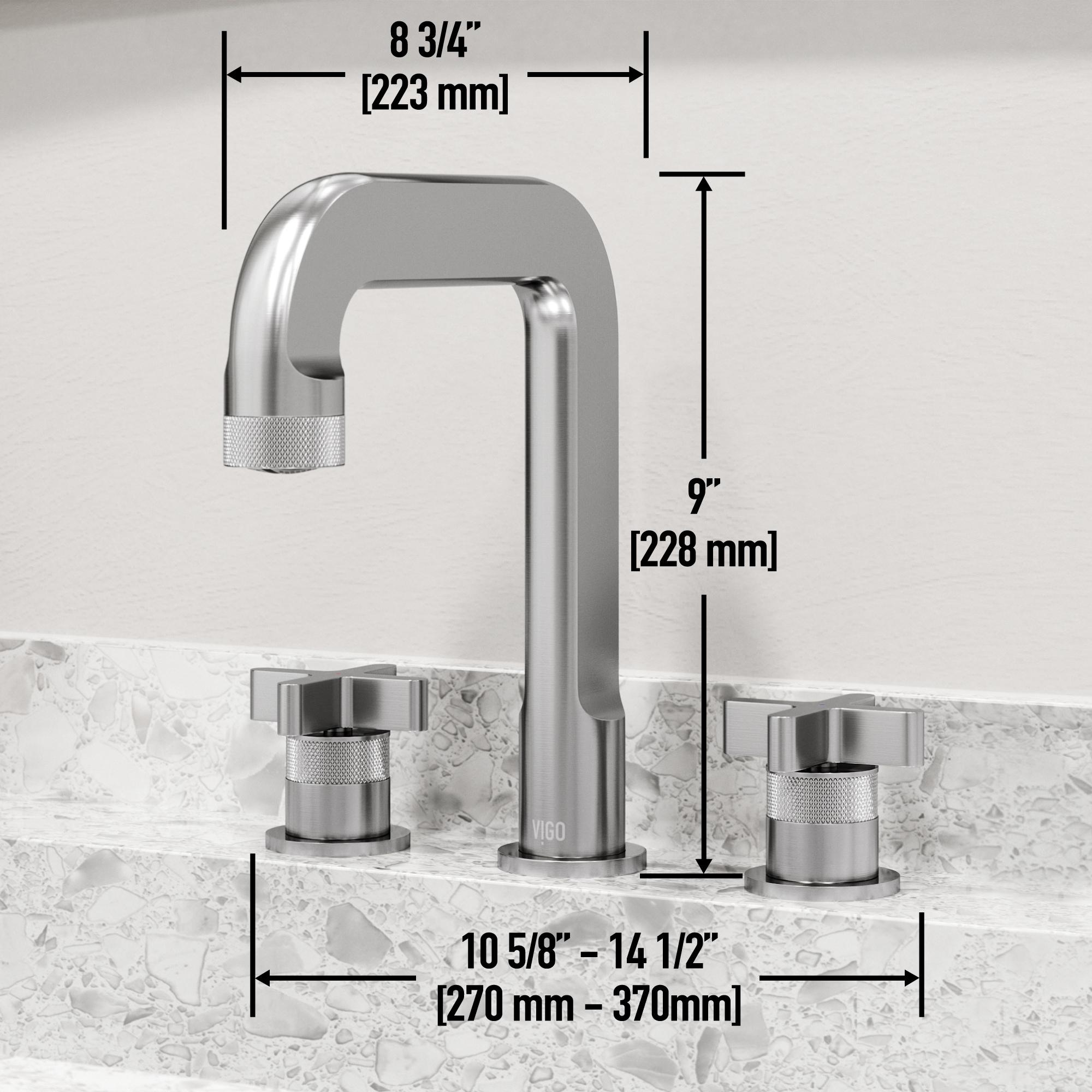 Wythe 9" H Two Handle Widespread Bathroom Faucet