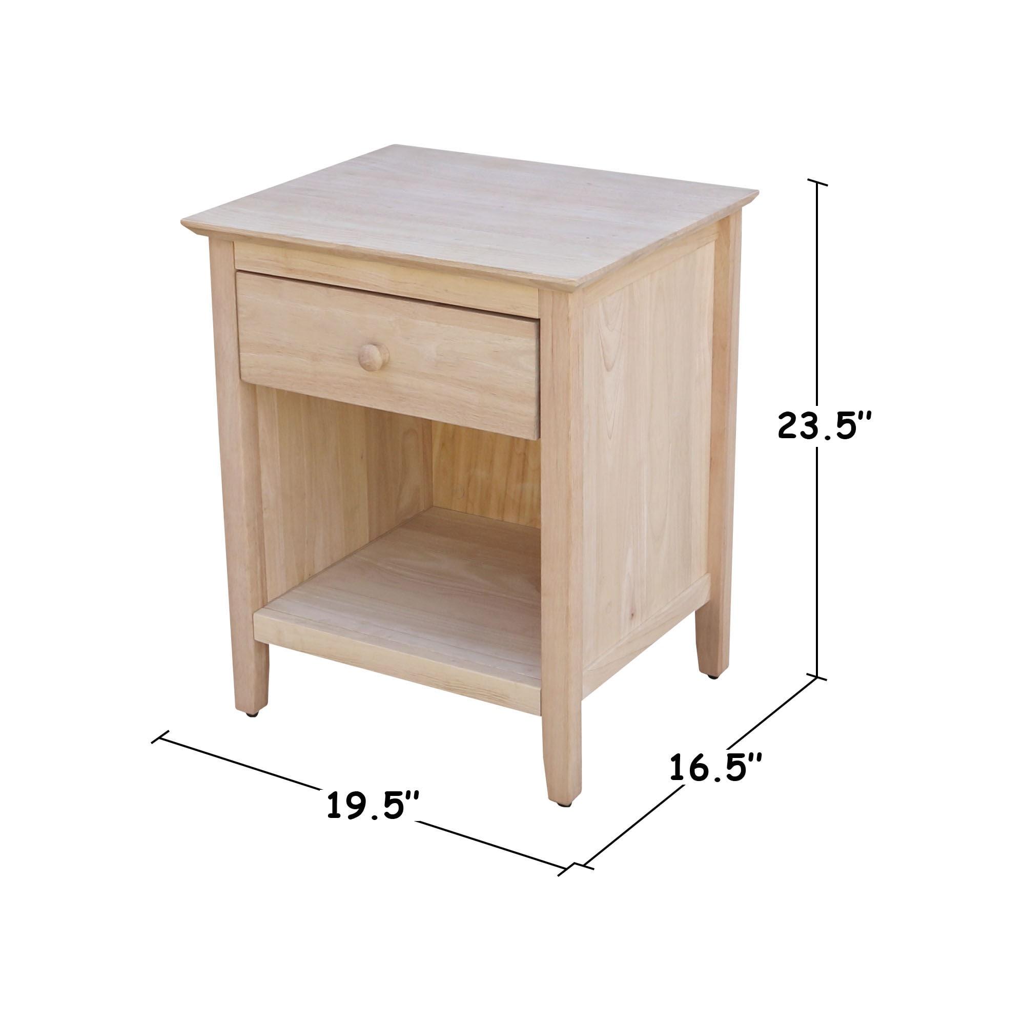 19.5" Nightstand Unfinished - International Concepts