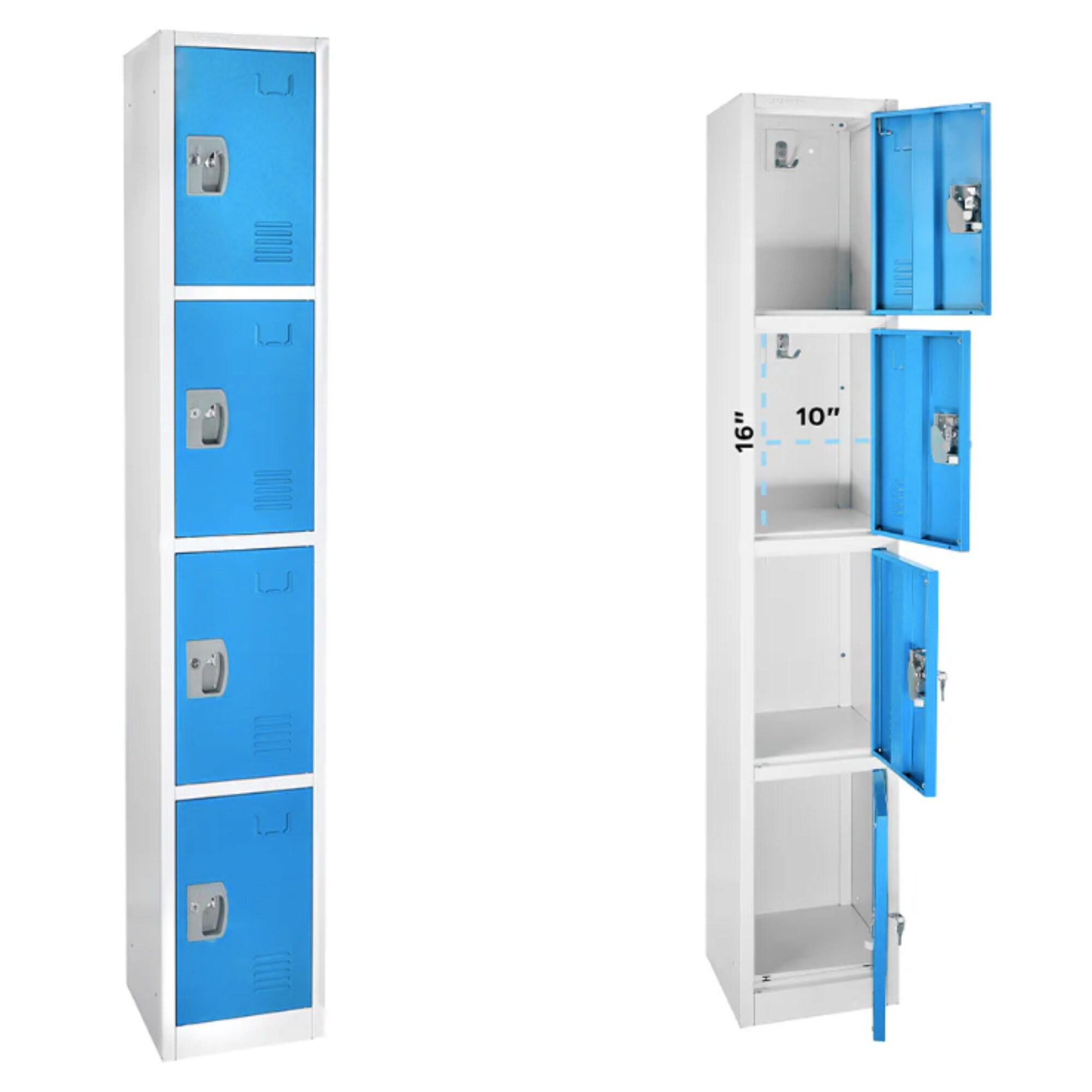 12'' Wide Steel 4-Tier School and Gym Locker