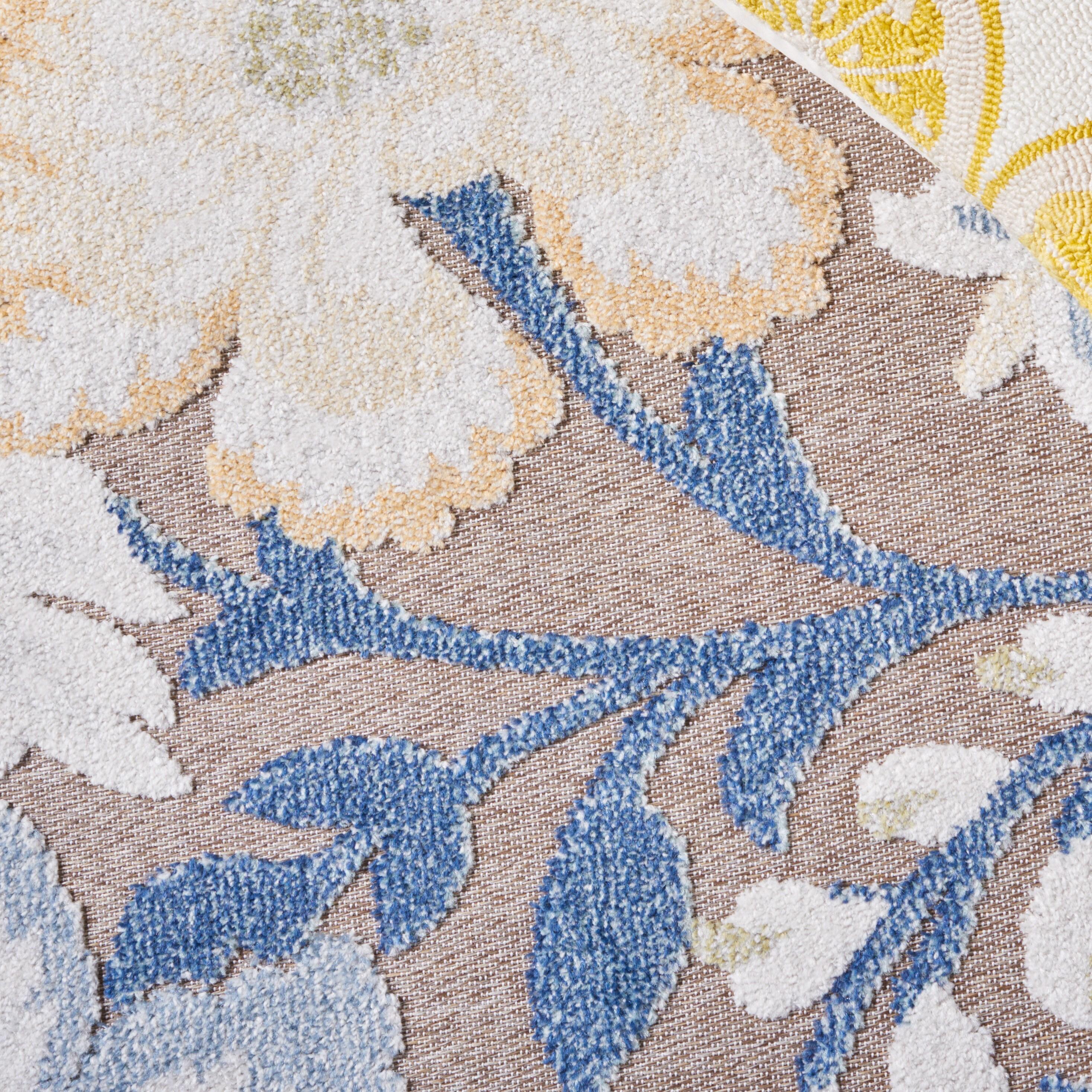 Sarasota SAR108 Power Loomed Area Rug - Navy/Brown - 5'3"x7'7" - Safavieh.