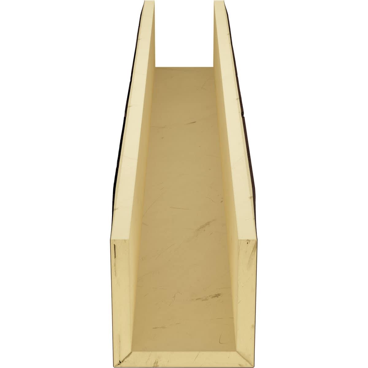 4"W x 12"H x 20'L 3-Sided (U-beam) Knotty Pine Endurathane Faux Wood Ceiling Beam, Hickory