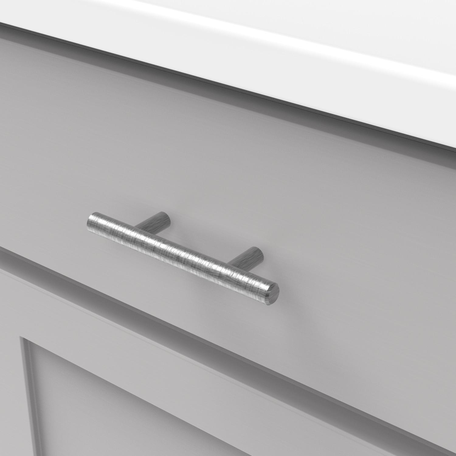 Bar Pull Kitchen Cabinet Handles, Solid Core Drawer Pulls for Cabinet Doors, 2-1/2" (64mm)