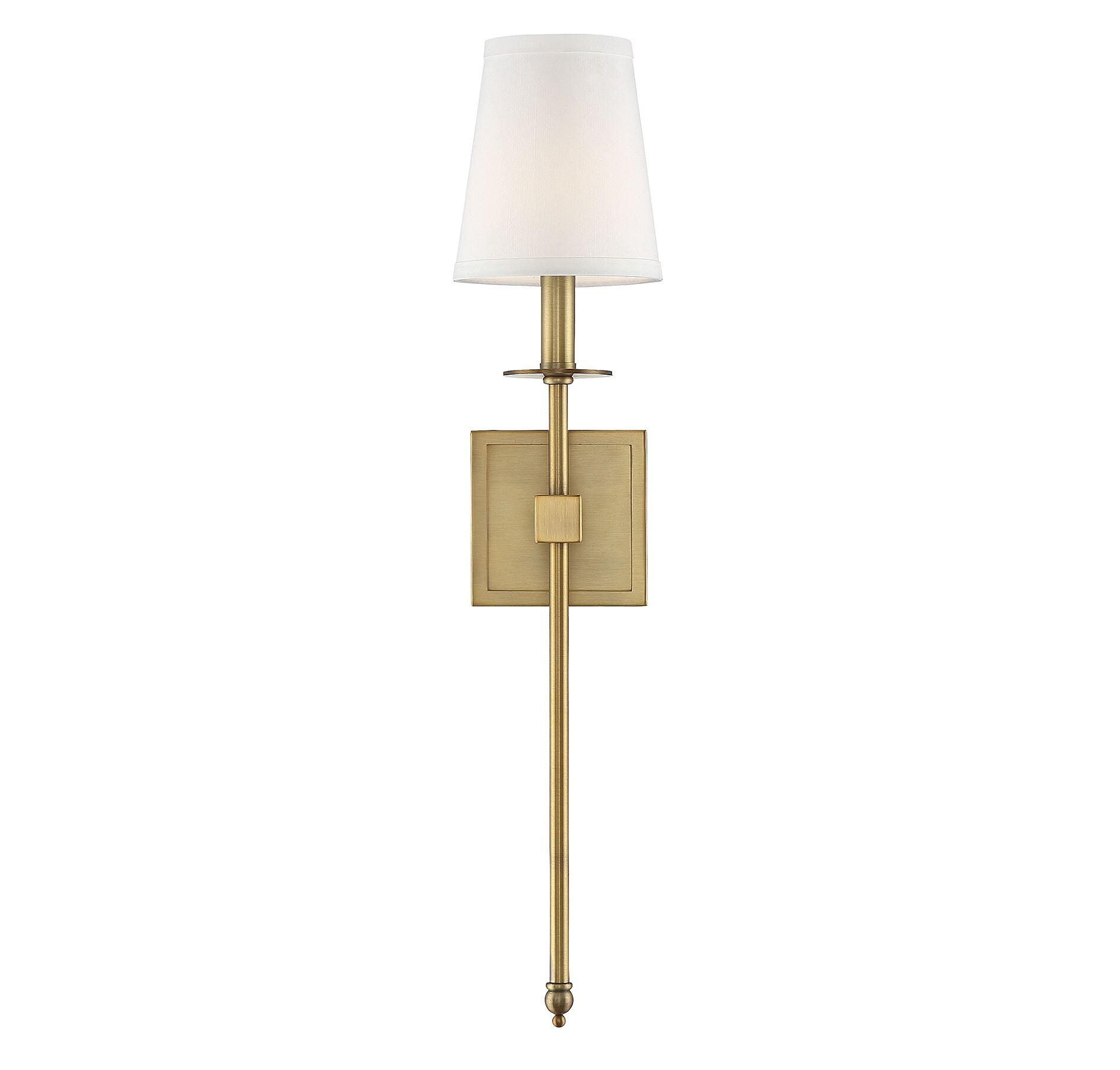 Monroe Transitional 1-Light Dimmable Sconce in Warm Brass