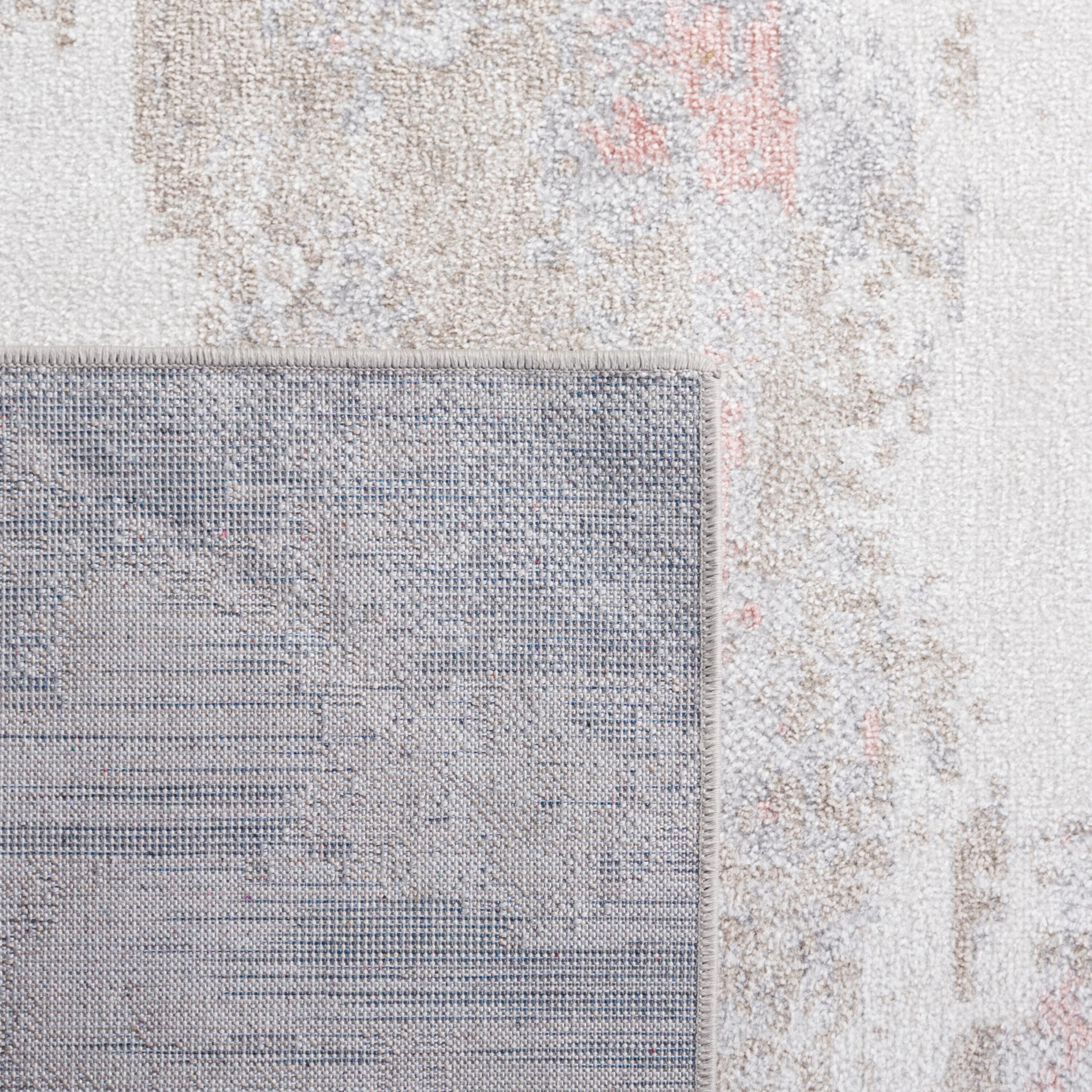 Bayside BAY128 Power Loomed Indoor Machine Washable Runner Rug - Ivory/Grey Pink - 2'2"x8' - Safavieh