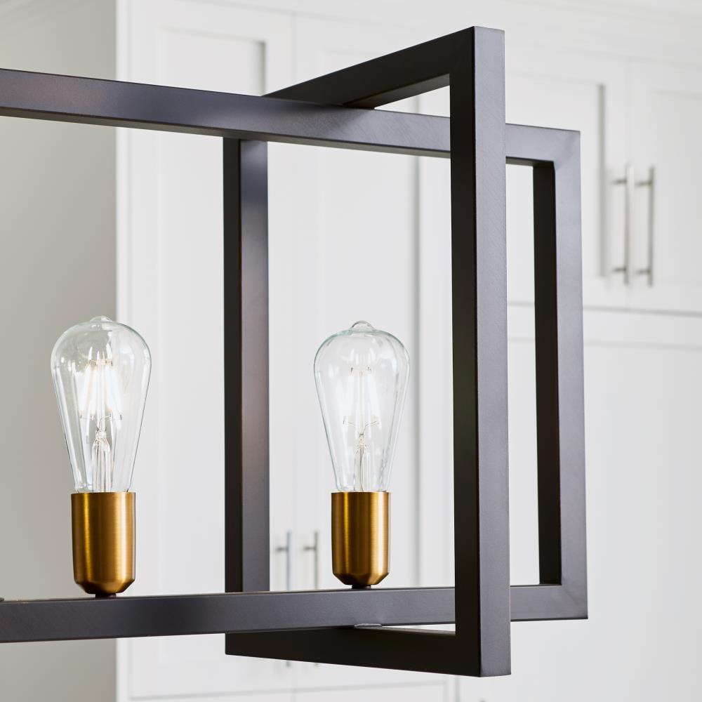 Finnegan New World Bronze Geometric 7-Light Island Chandelier