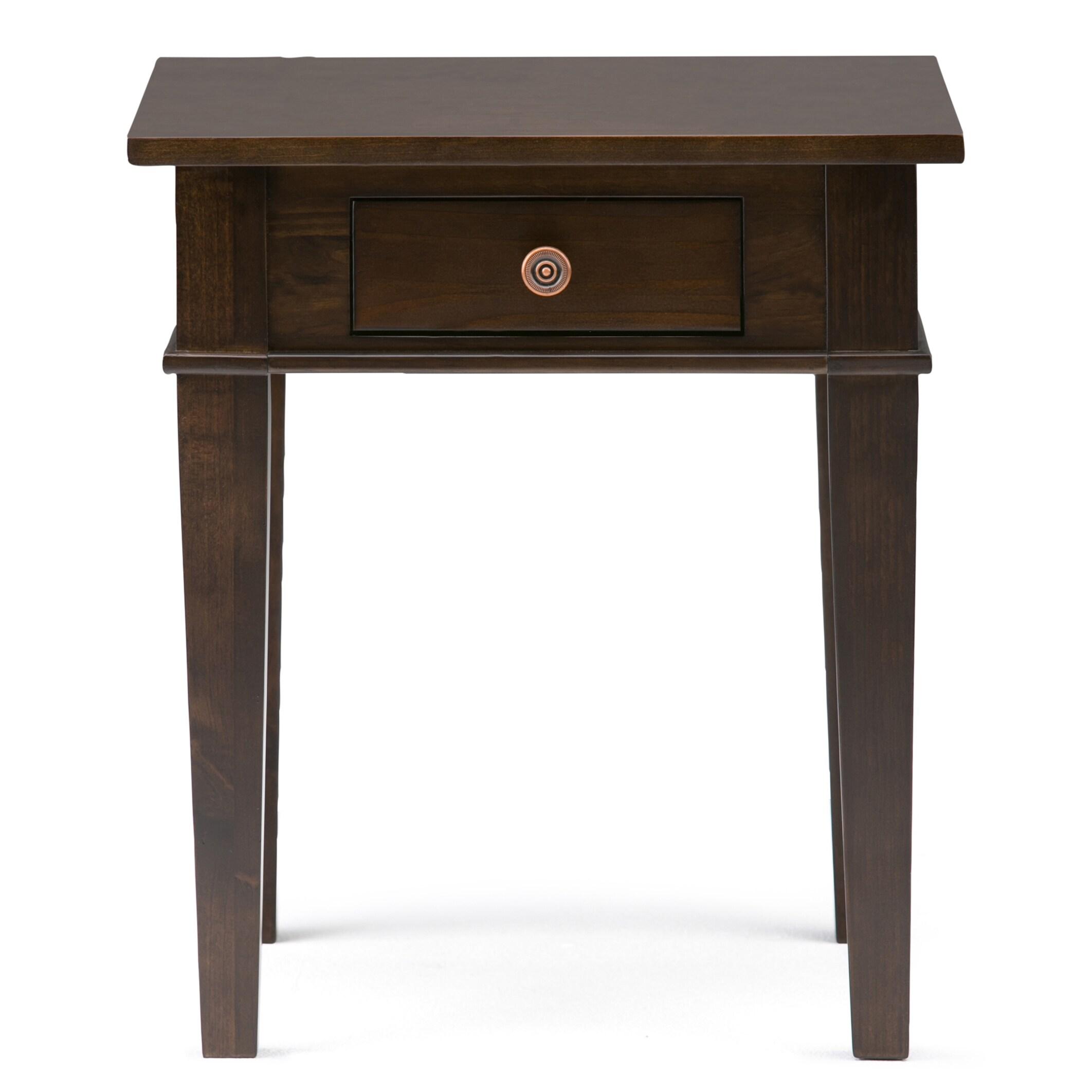 Carlton Solid Wood Top End Table with Storage