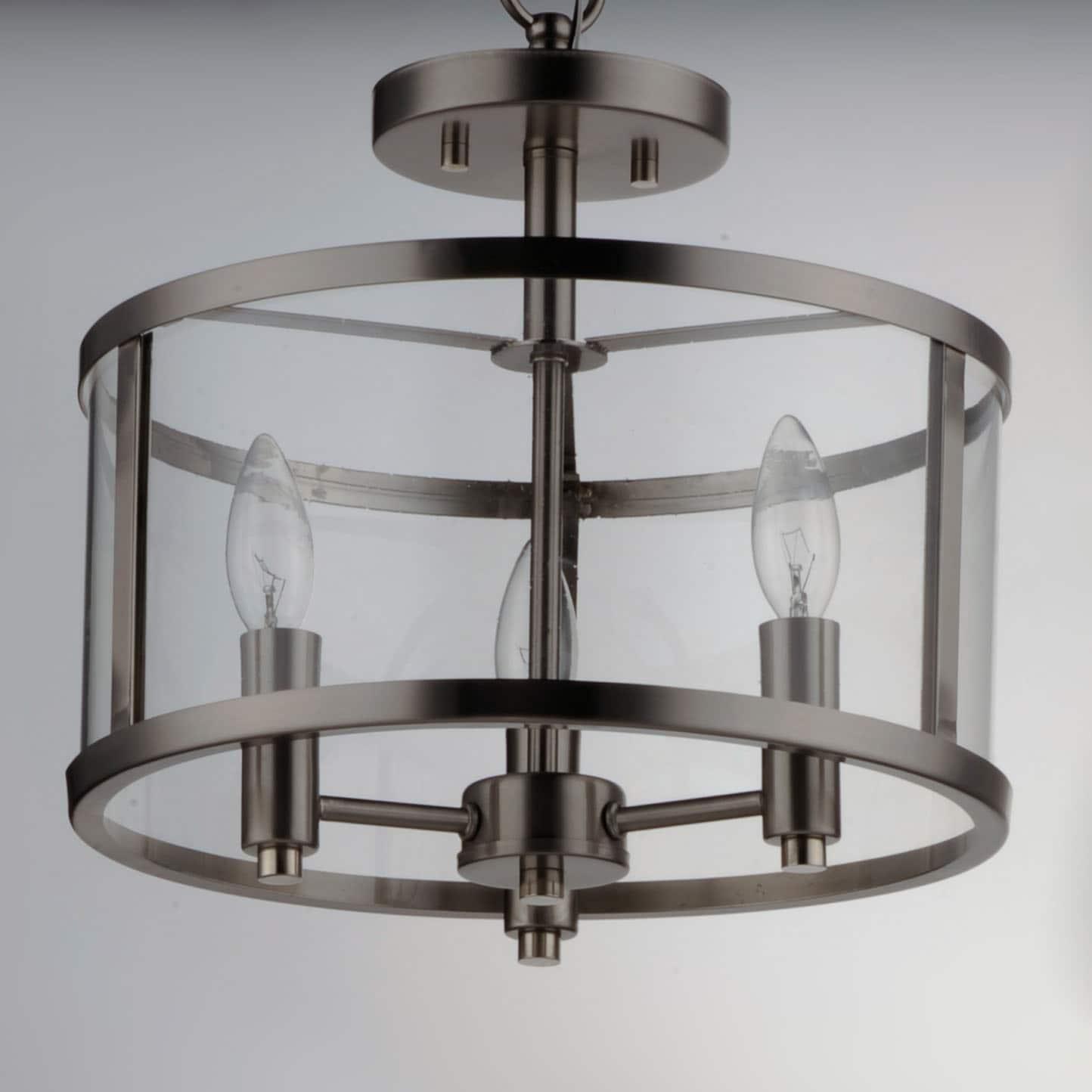 Maxim Lighting - Sentinel - 3 Light Semi-Flush Mount-11.75 Inches Tall and 13.25