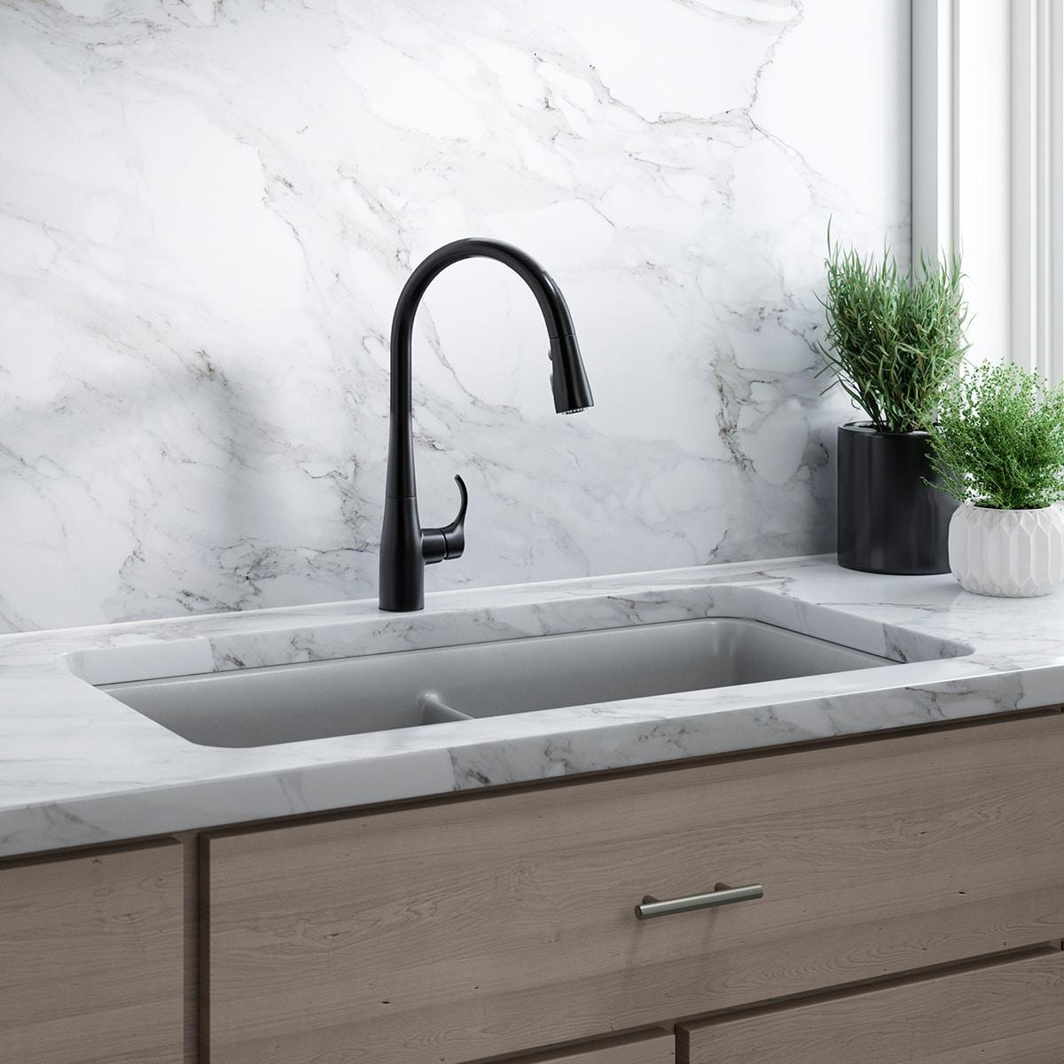 Cairn® 34" L x 18" W Under-Mount Double-Equal Kitchen Sink