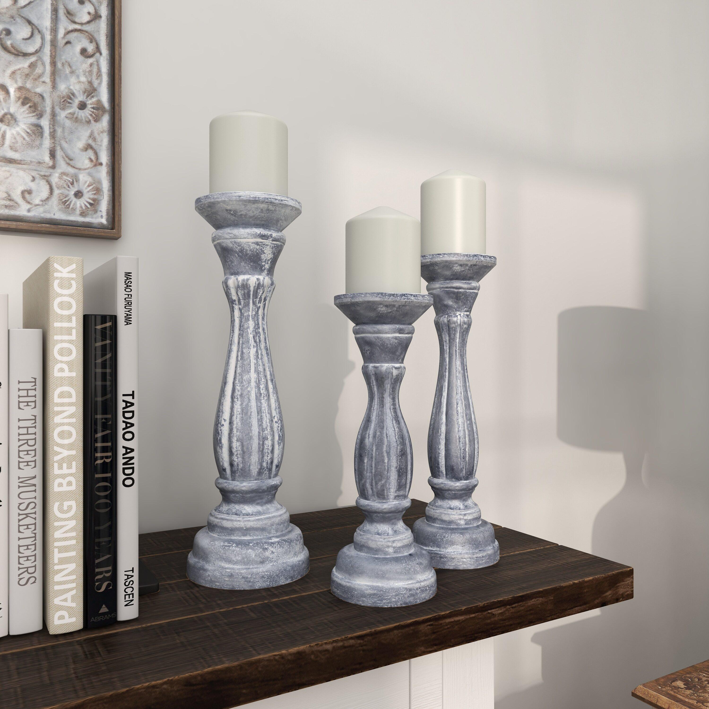UMA Enterprises Wood Tabletop Candlestick
