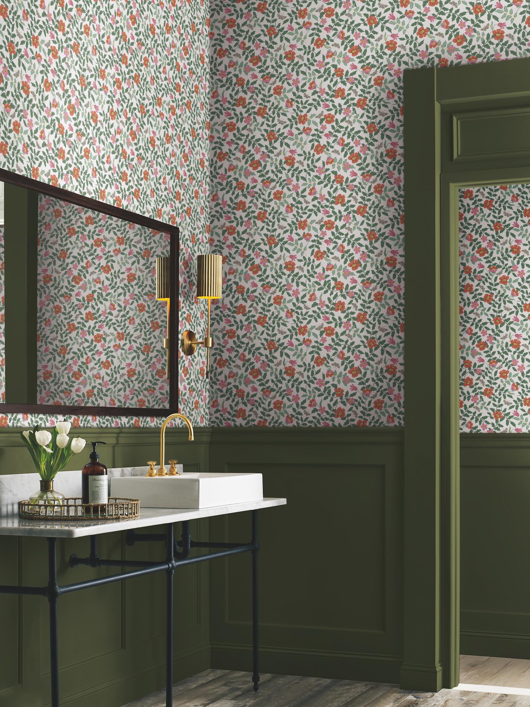 Rifle Paper Co. Primrose 20' L x 20.5" W Peel and Stick Wallpaper Roll