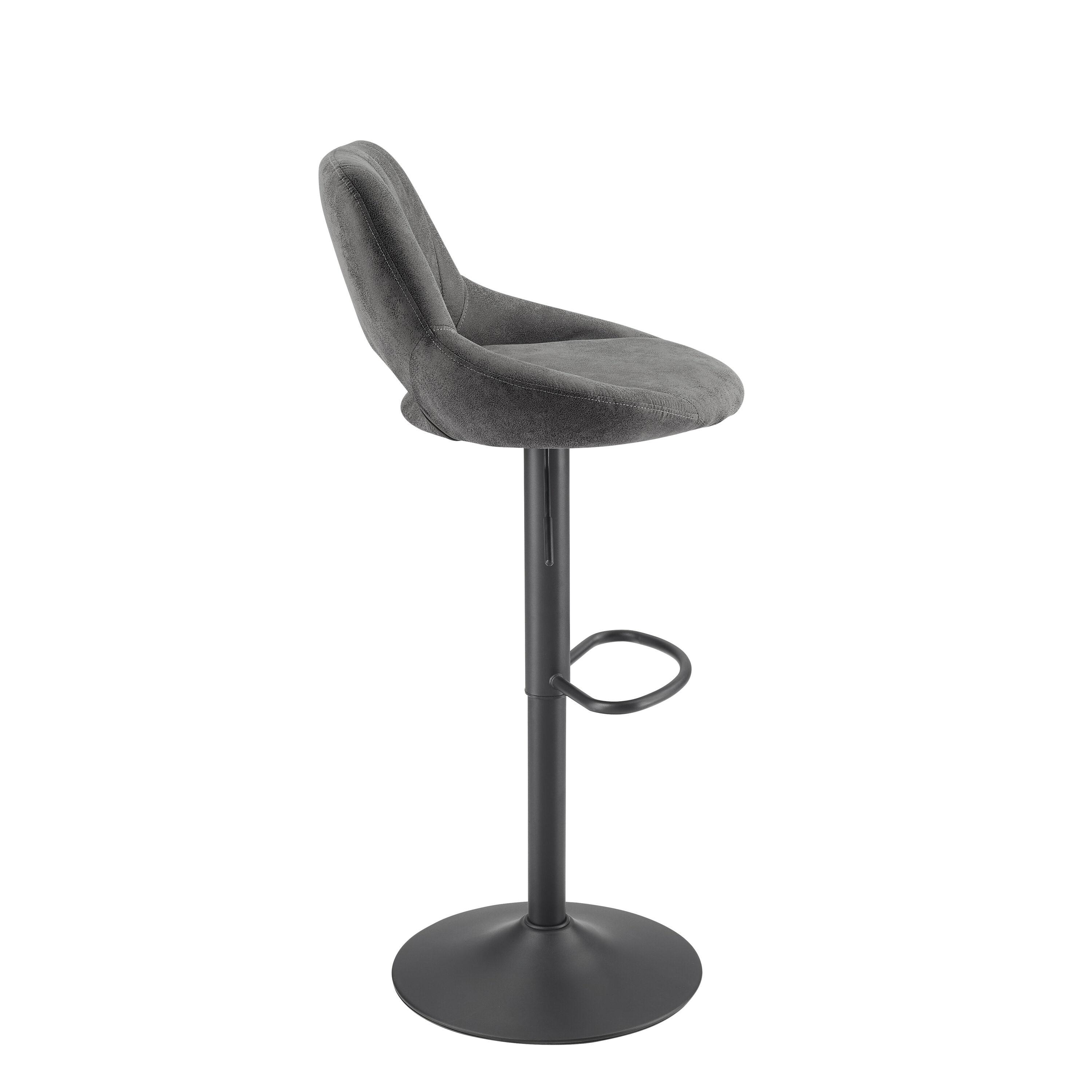 17 Stories Jaiven Swivel Upholstered Adjustable Height Counter Stool with Metal Frame (Set of 2)