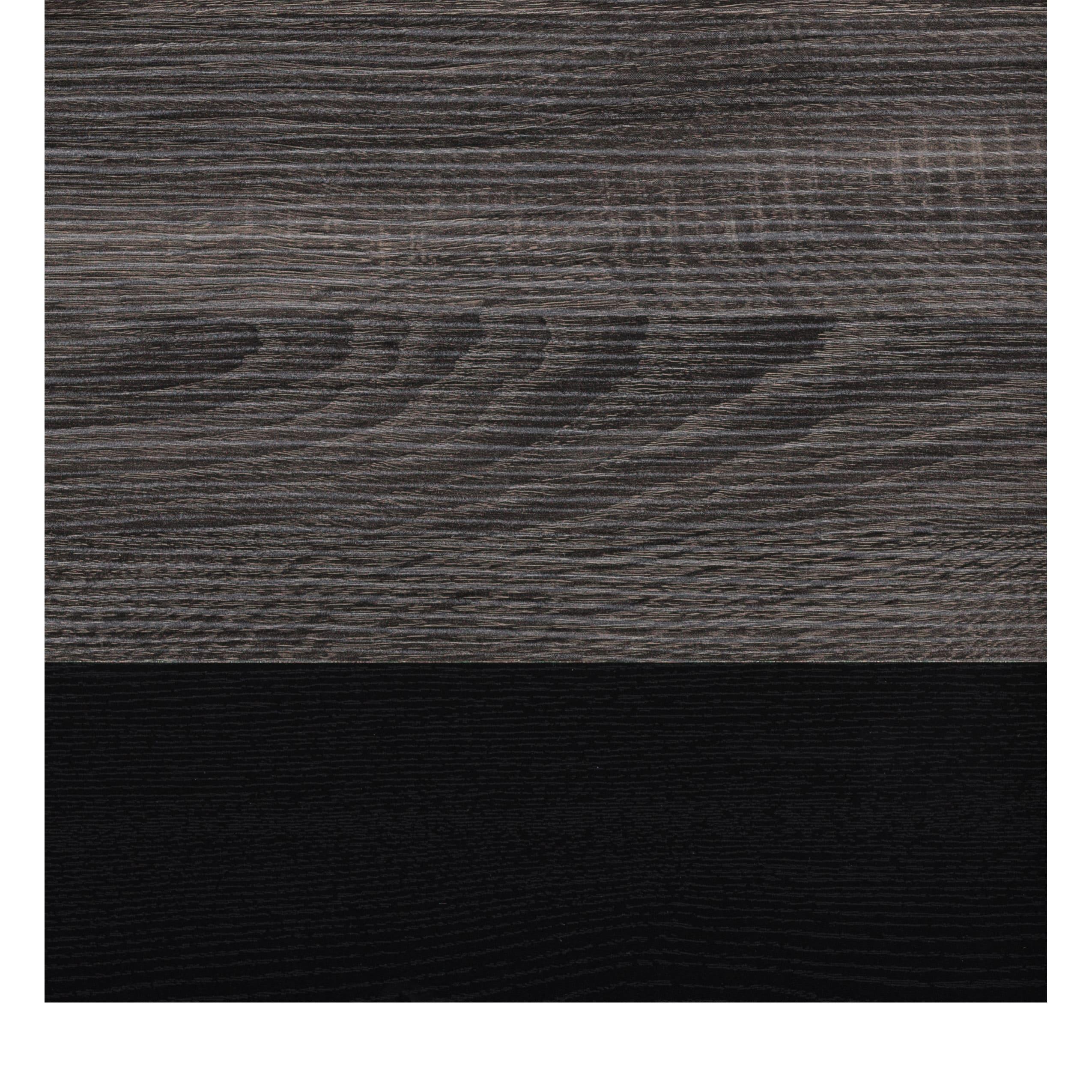 Distressed Carbon Grey and Black Wood TV Stand with Cabinet