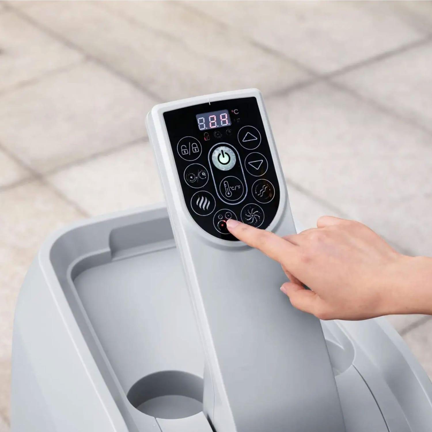 Bestway SaluSpa Canopy with Santorini Inflatable Hot Tub w/ Pump #P09120