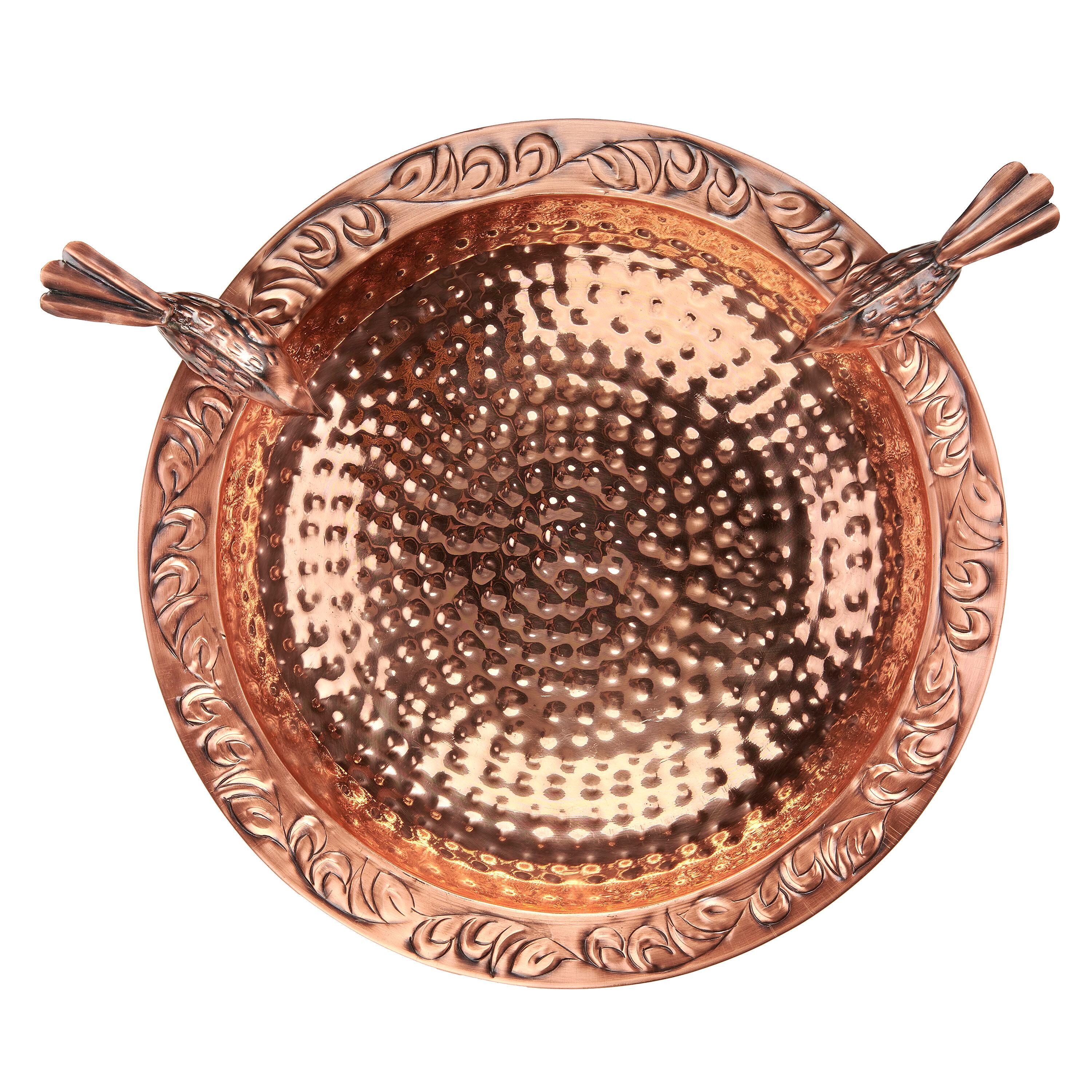 House of Hampton® Dowski Copper Single Tier Birdbath