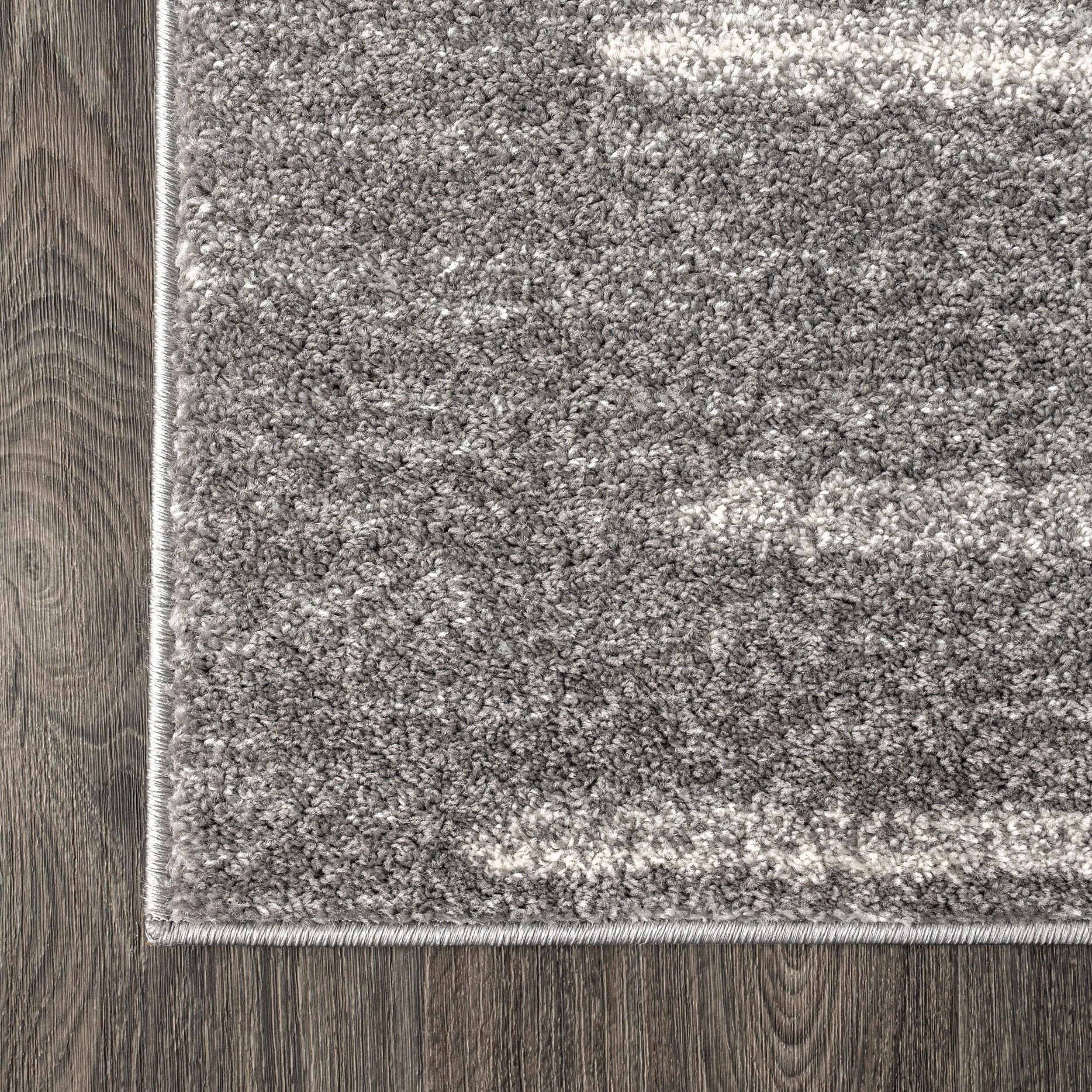 8'x10' Aya Berber Stripe Geometric Area Rug, Gray/Cream - JONATHAN Y