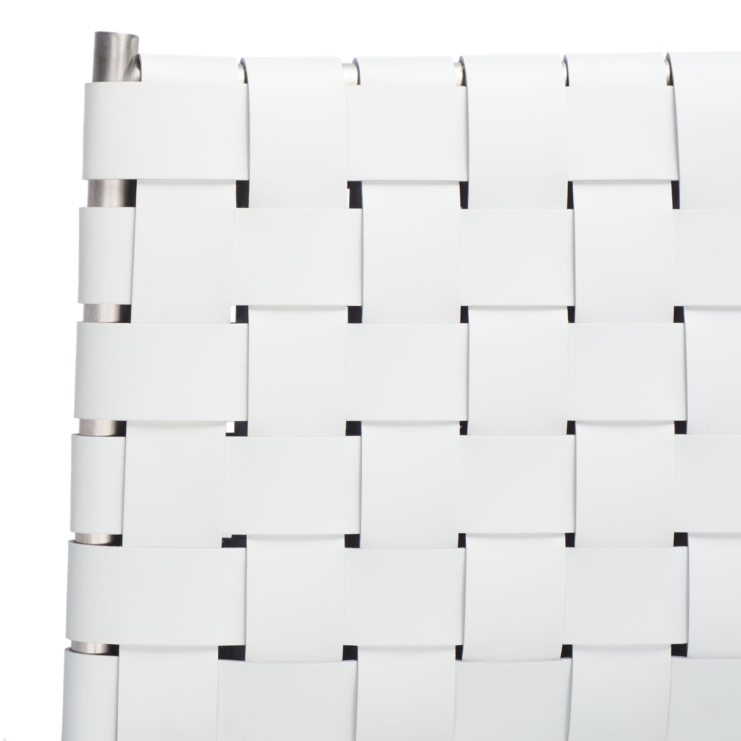 Olenna Woven Counter Stool - BST3011 - White/Silver - Safavieh