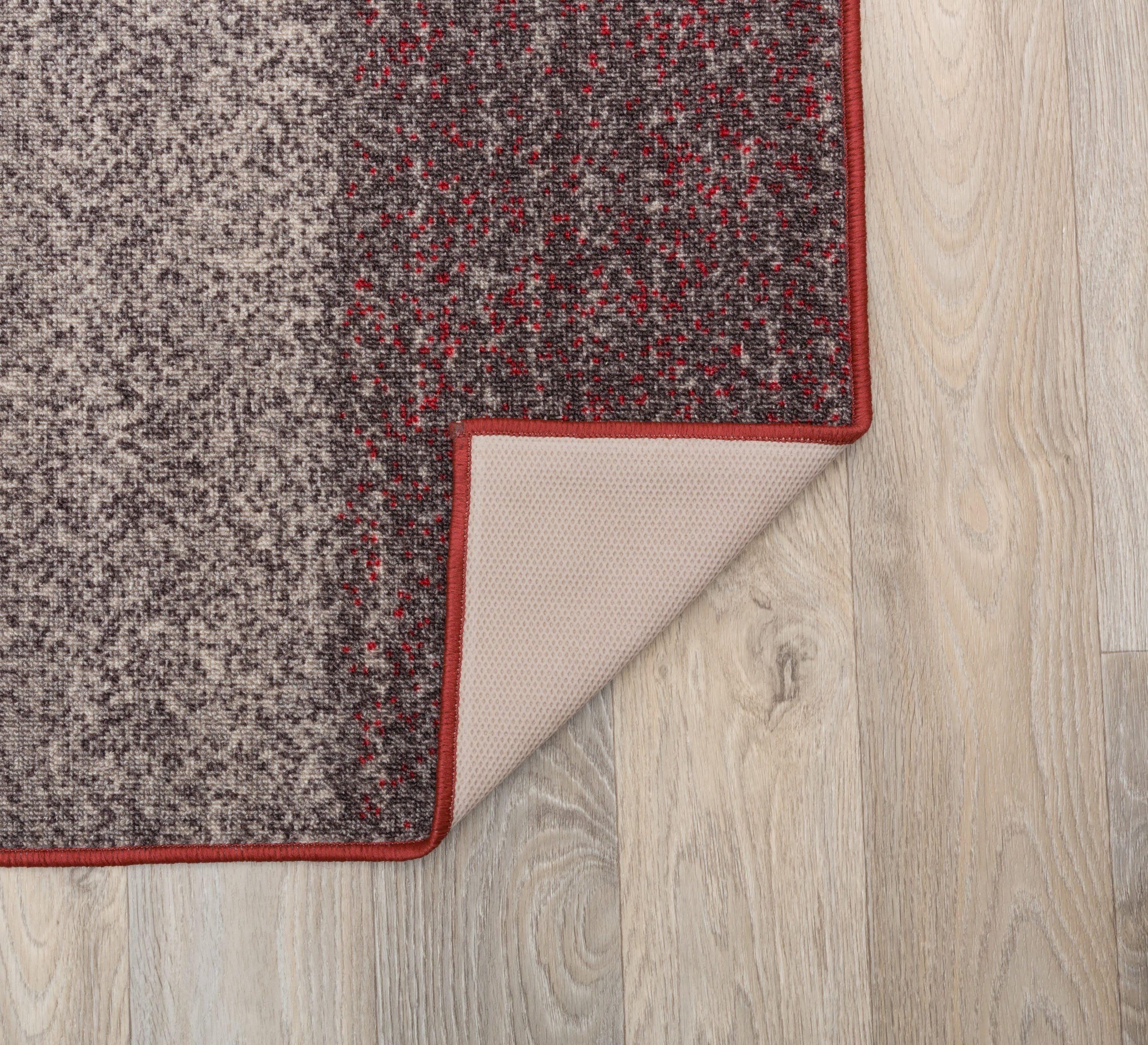 World Rug Gallery Modern Boxes Design Non-slip (Non-skid) Red 20" x 30" Area Rug