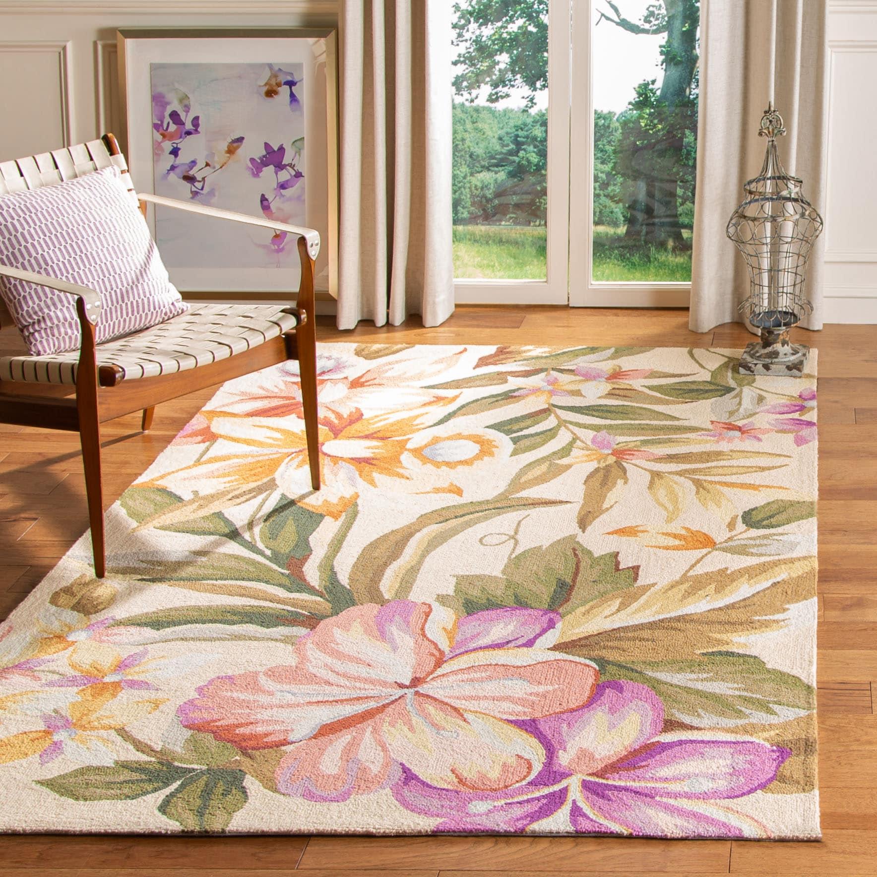 Chelsea HK212 Hand Hooked Area Rug - Ivory - 6'x9' - Safavieh.