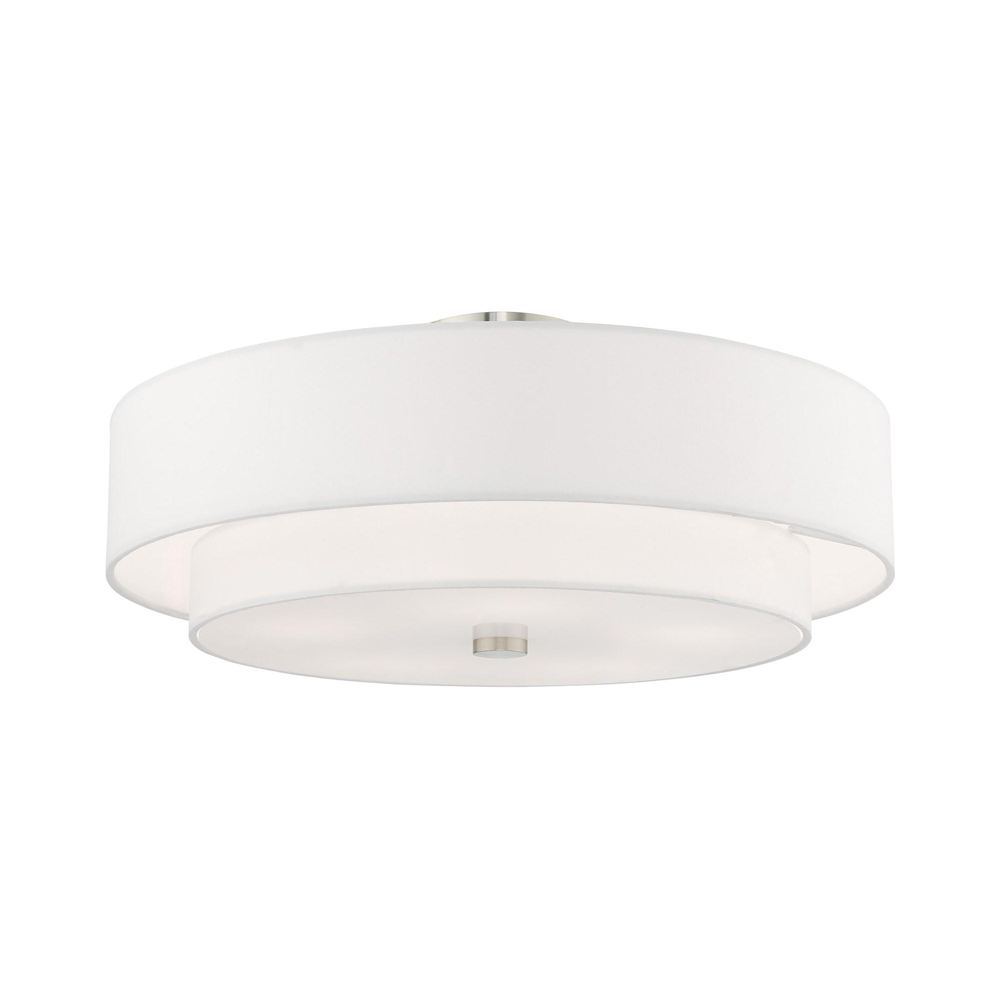 Livex Lighting Meridian 5 - Light Semi-Flush Mount in  Brushed Nickel