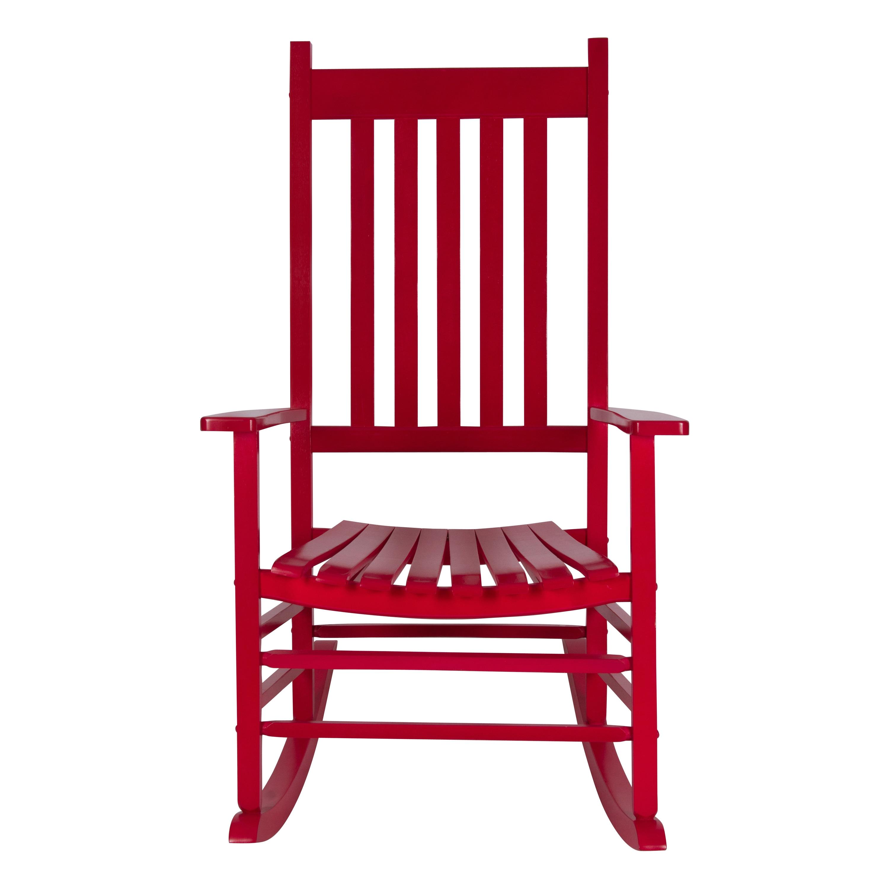 Shine Company Vermont Hardwood Outdoor Porch Patio Rocker Chair, Chili Pepper