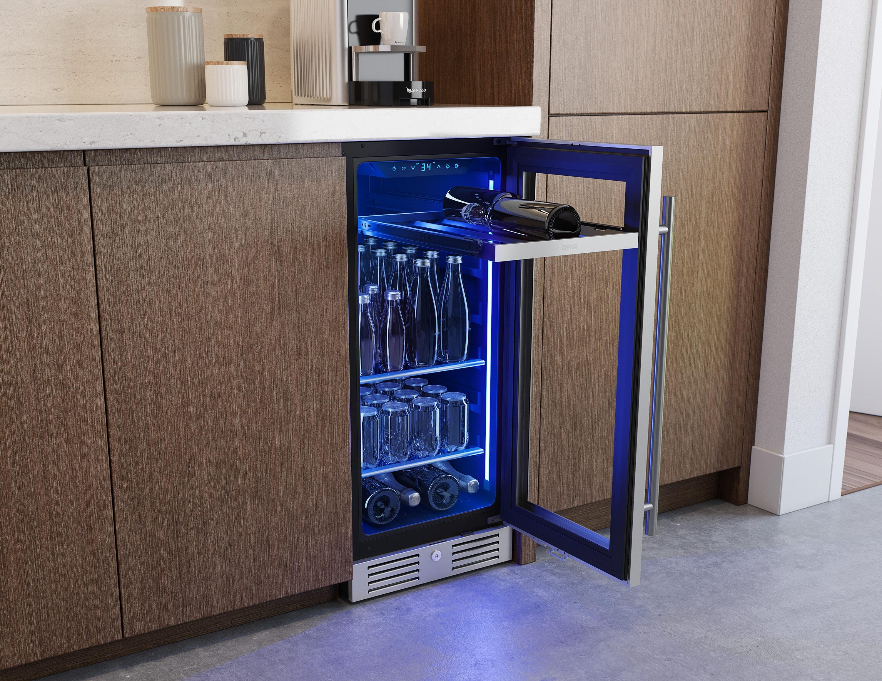 Zephyr Zephyr Presrv 15" 4-Bottle and 64-Can Single Zone Beverage Cooler