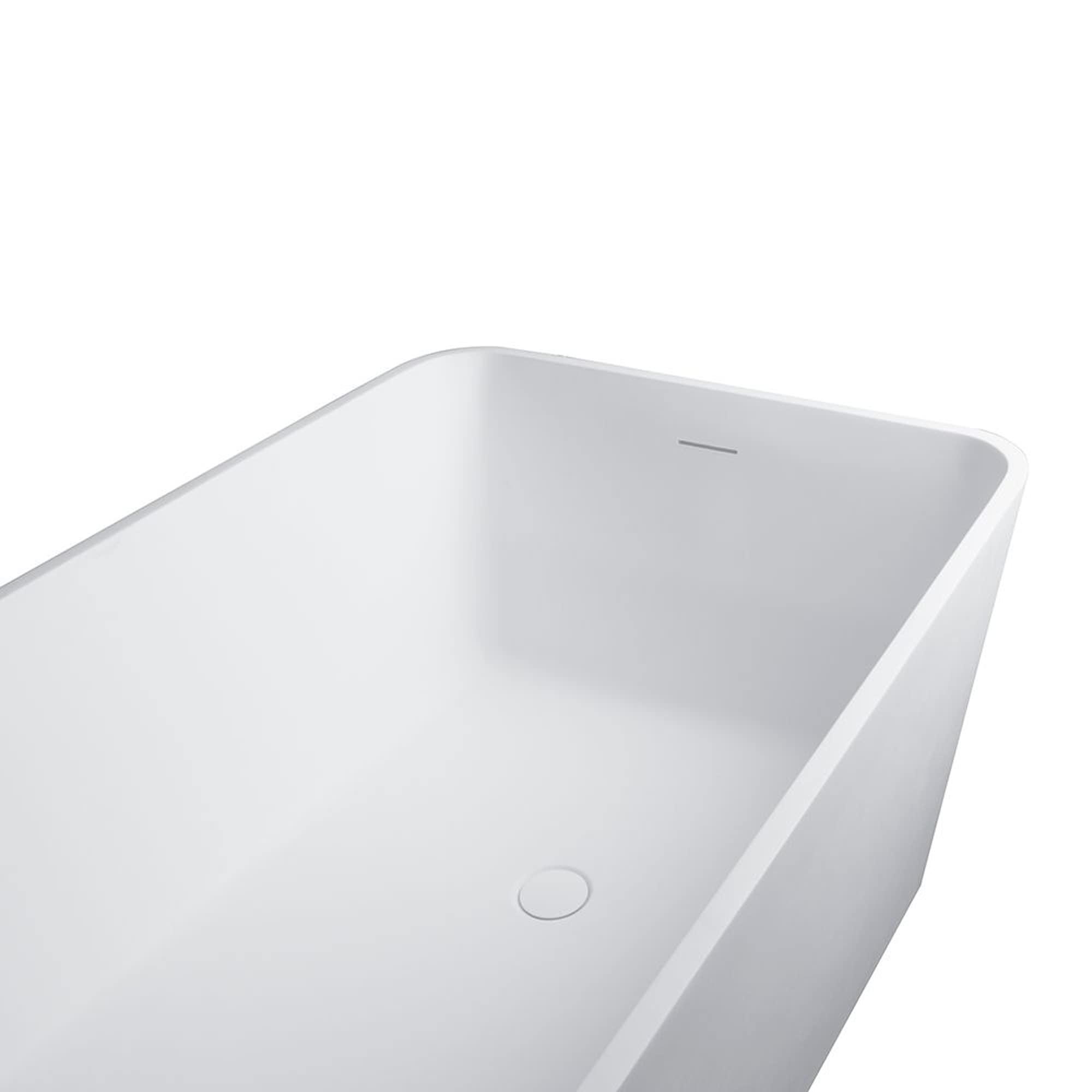 59'' x 30'' Freestanding Soaking Solid Surface Bathtub