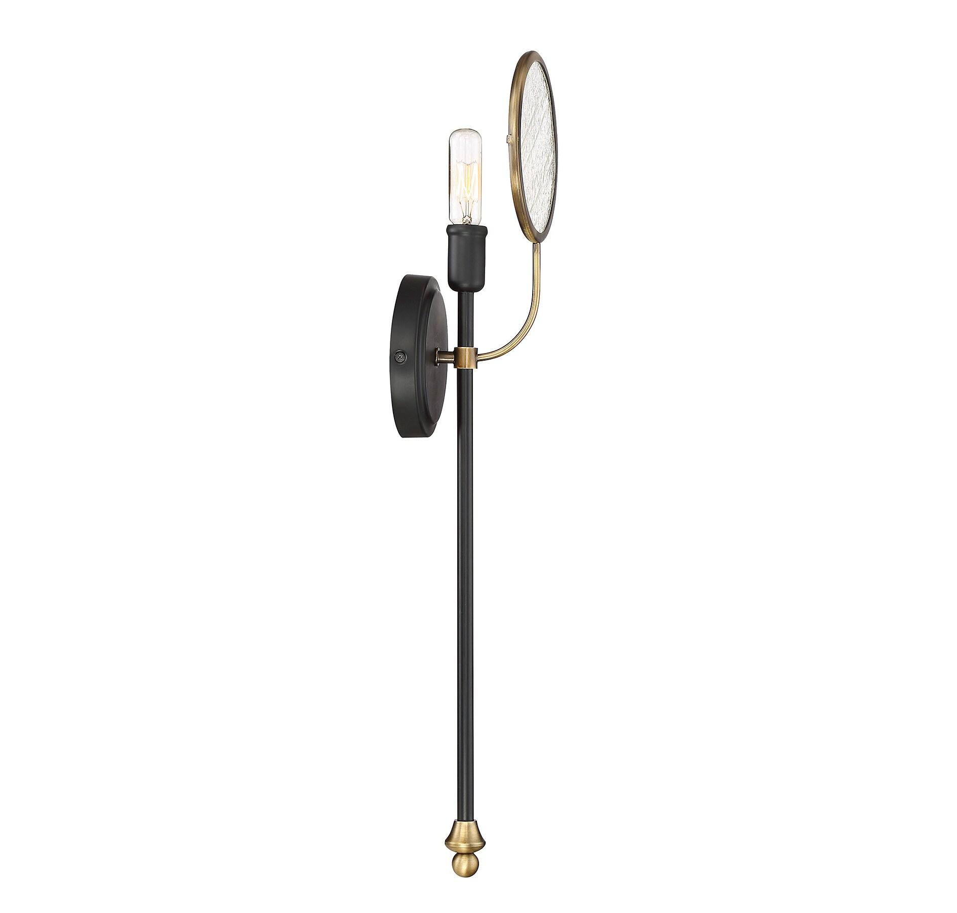 Savoy House Oberyn 1 - Light Wall Light in  Vintage Black/Warm Brass